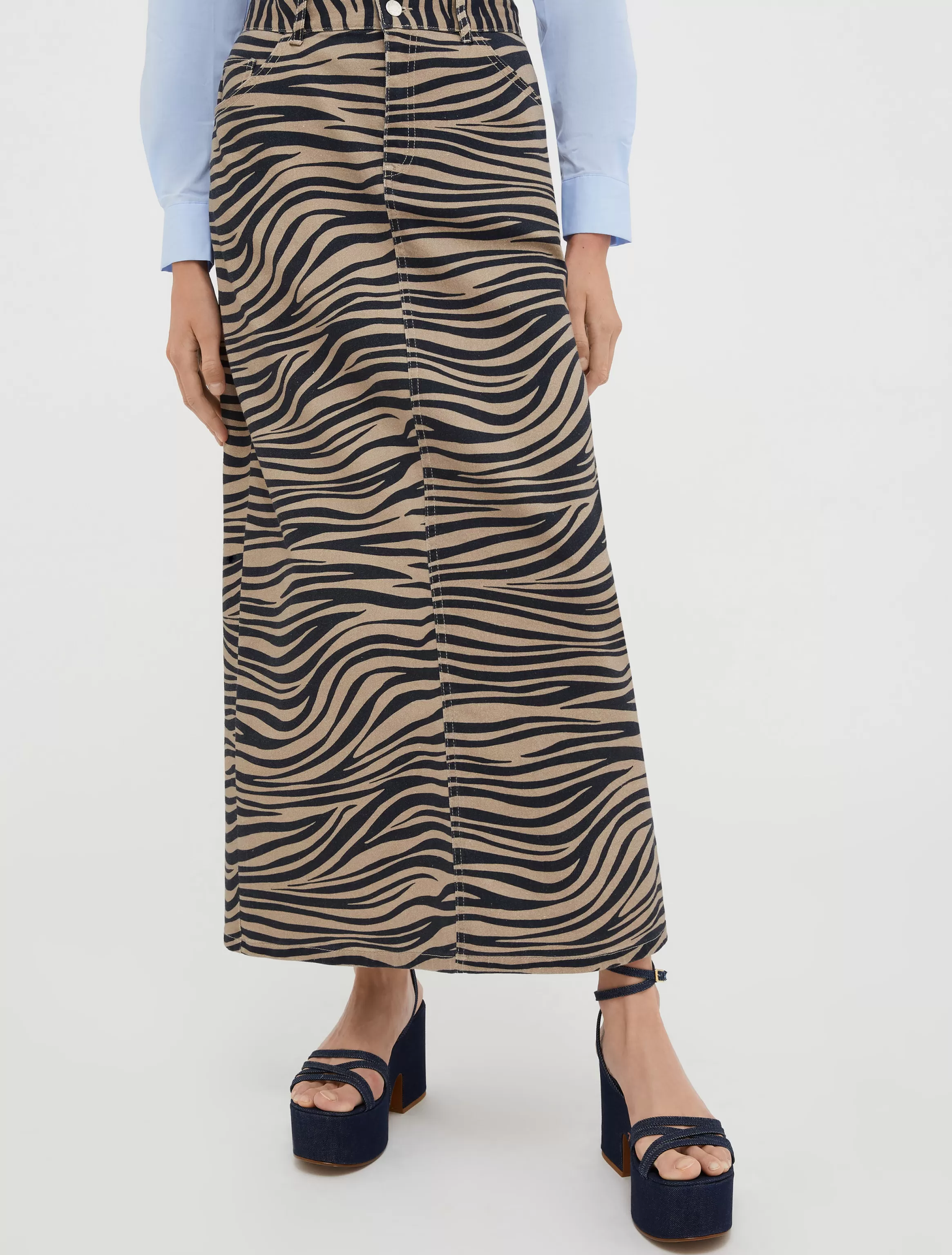 5-pocket drill column skirt*Max&Co Online