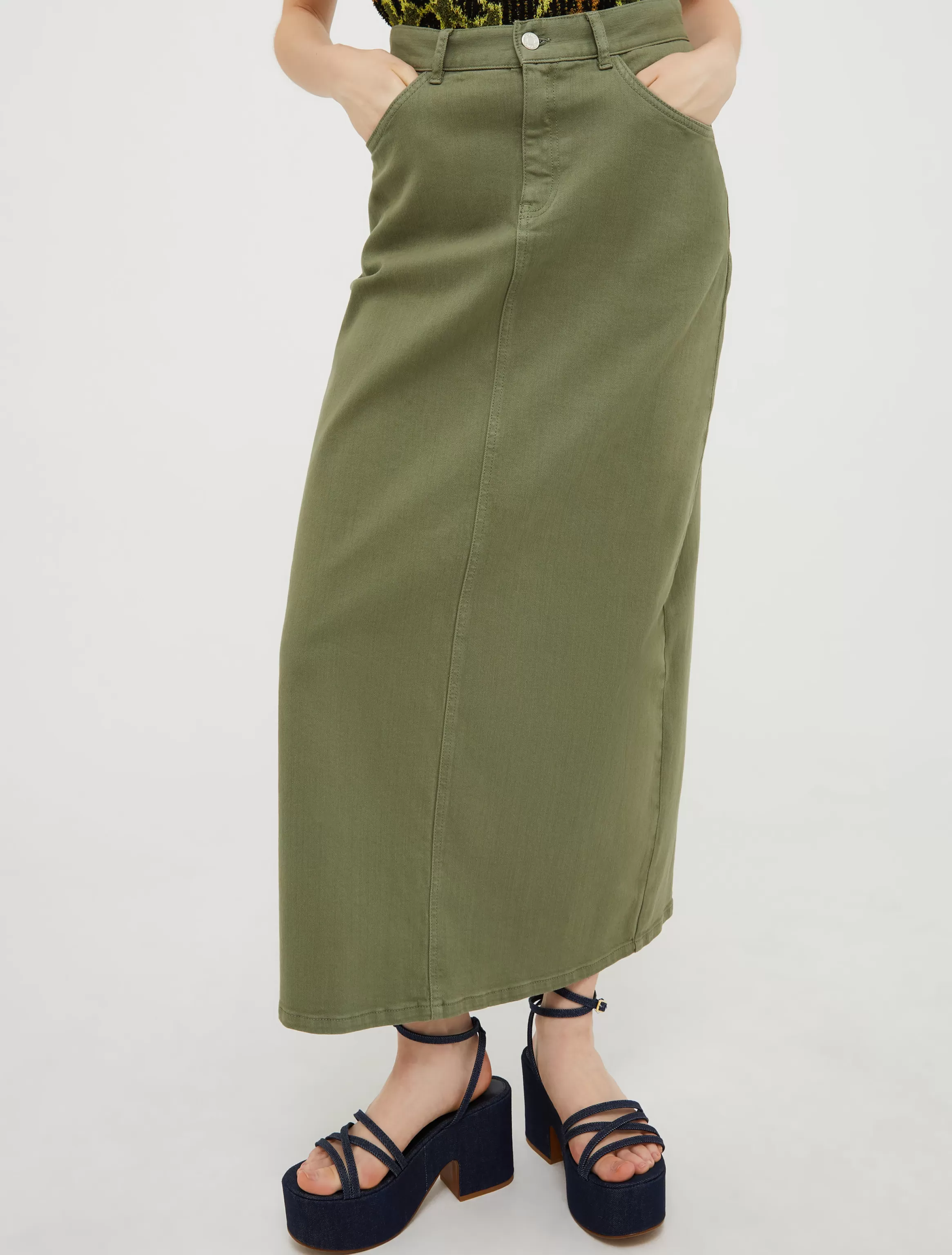 5-pocket drill column skirt*Max&Co Online