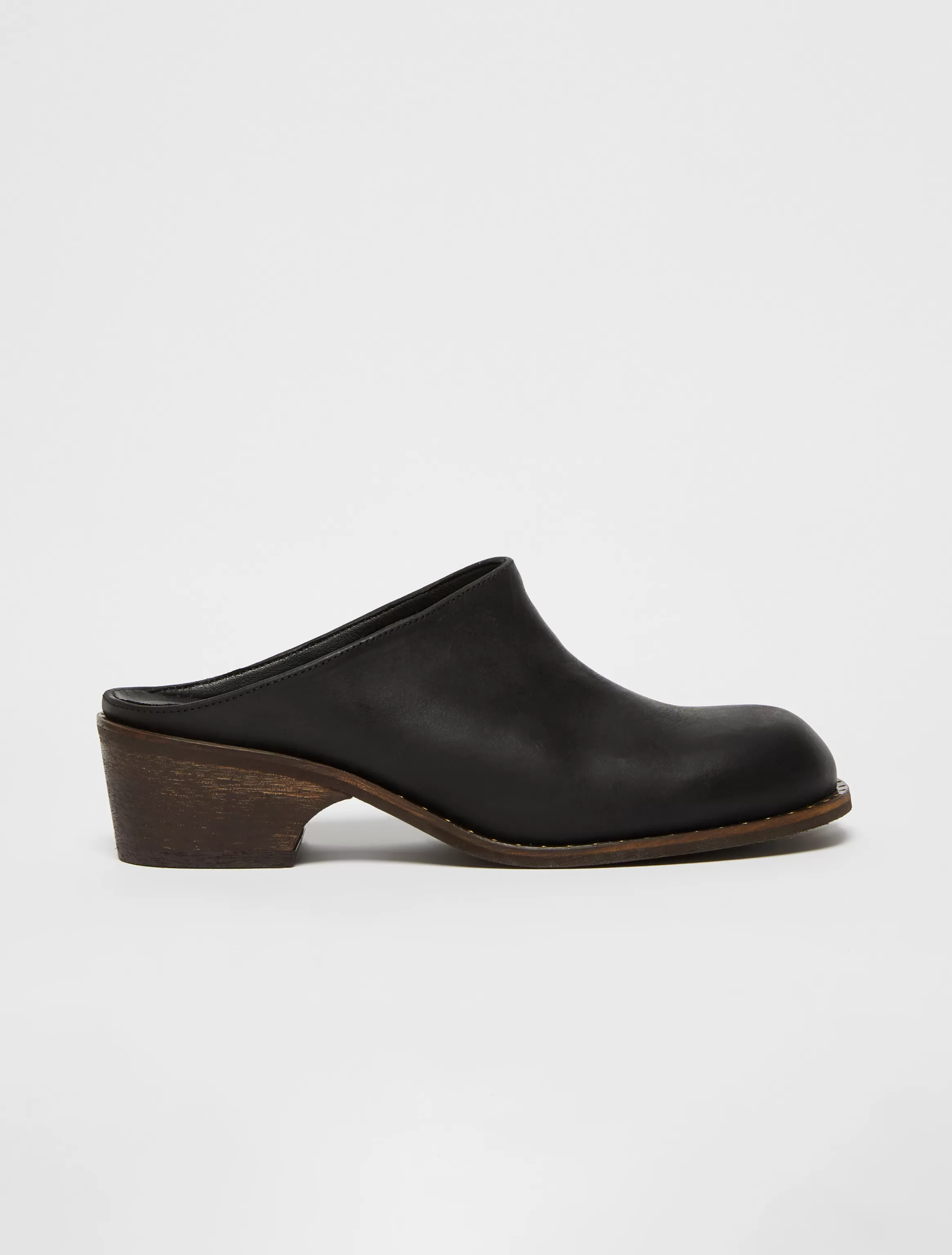 Backless leather mules*Max&Co Clearance