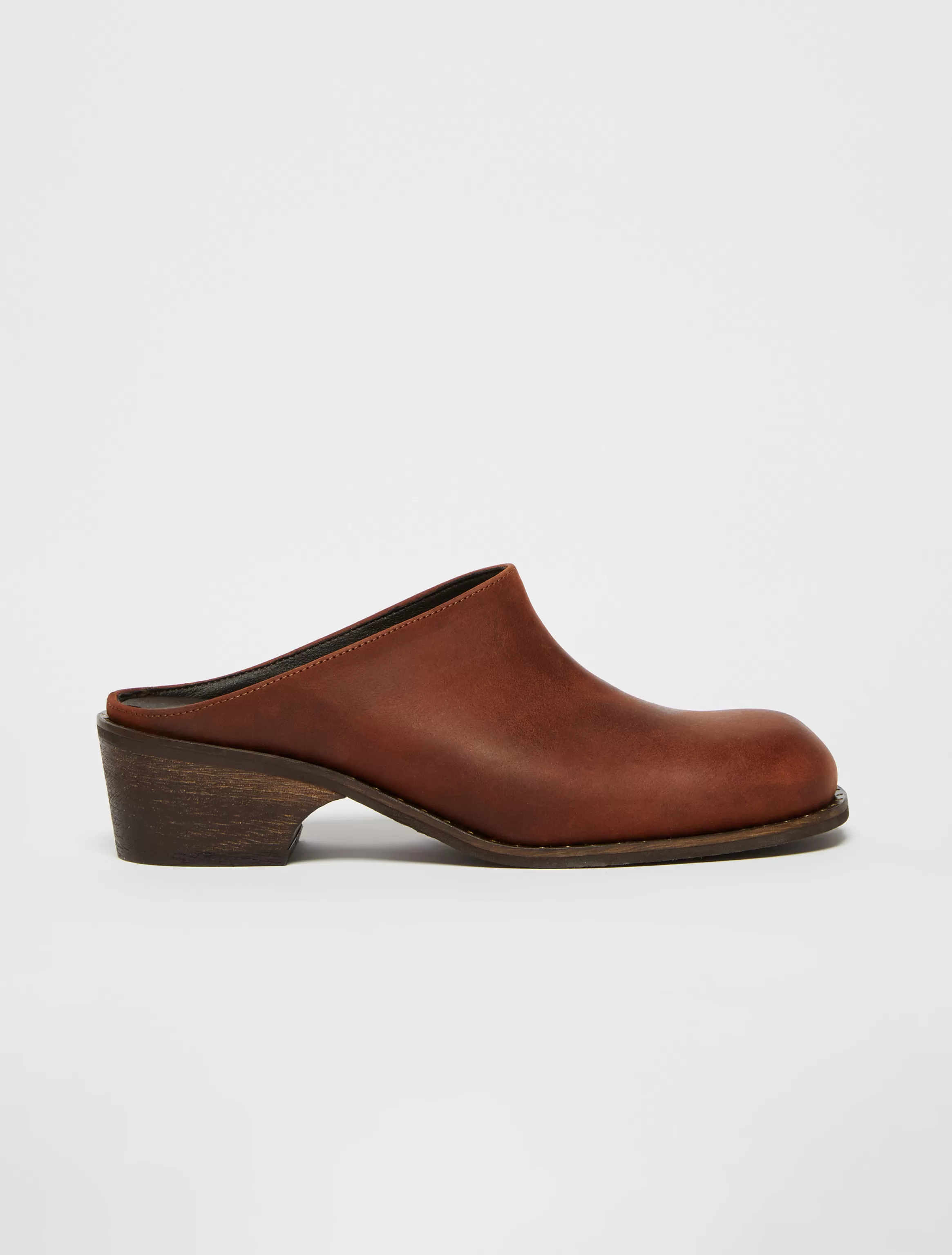 Backless leather mules*Max&Co Cheap