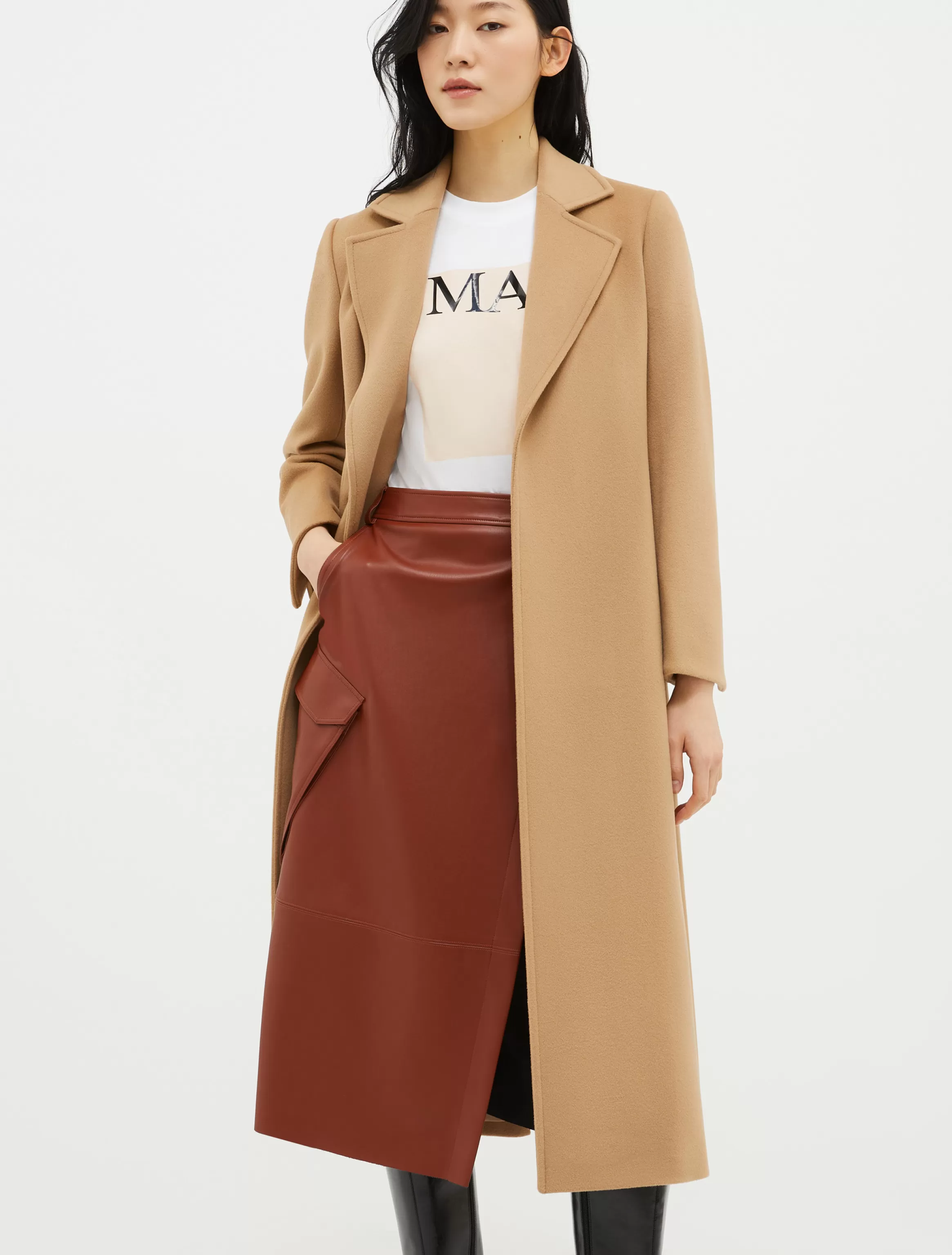 Belted wool coat*Max&Co New