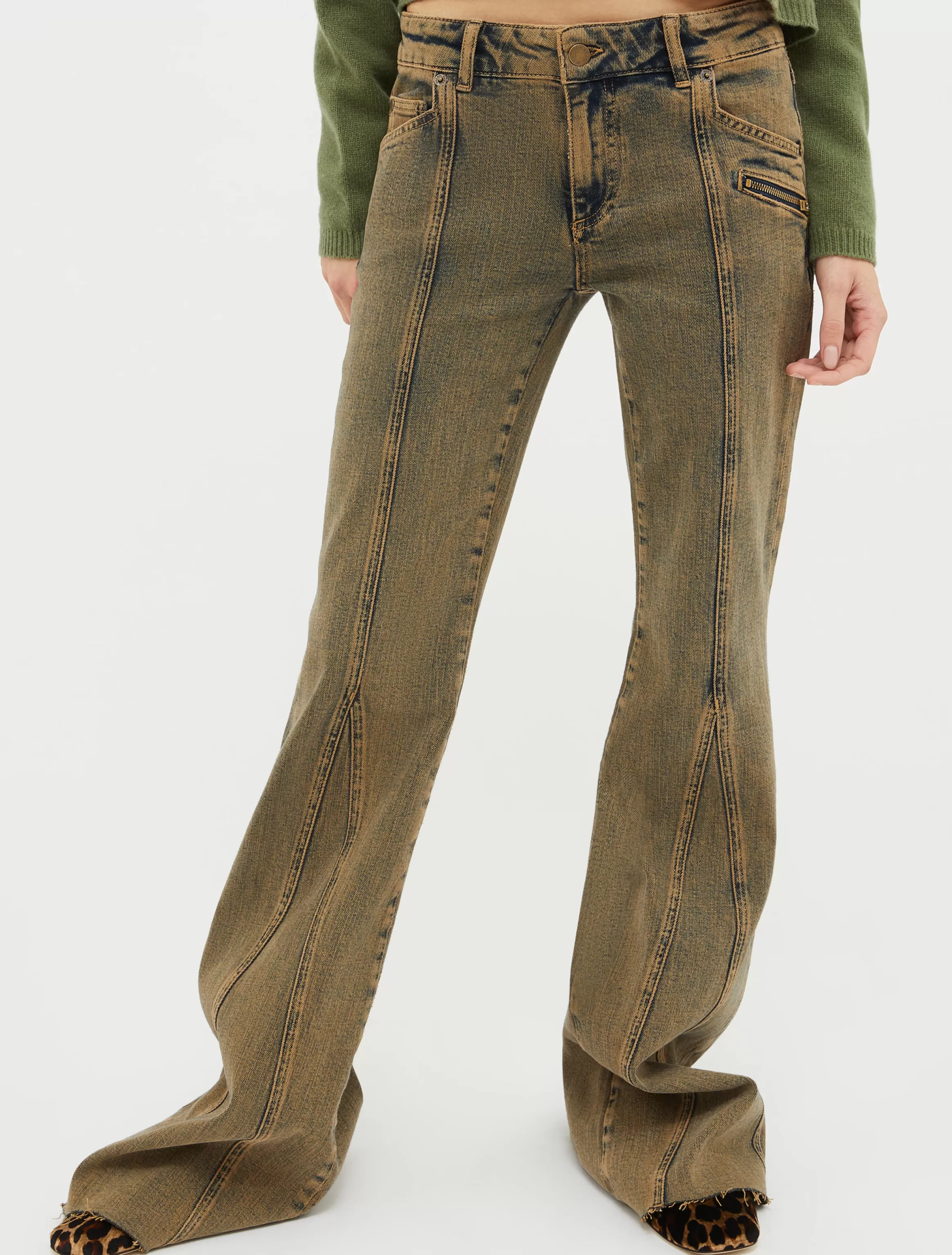 Bootcut stretch-denim jeans*Max&Co Clearance