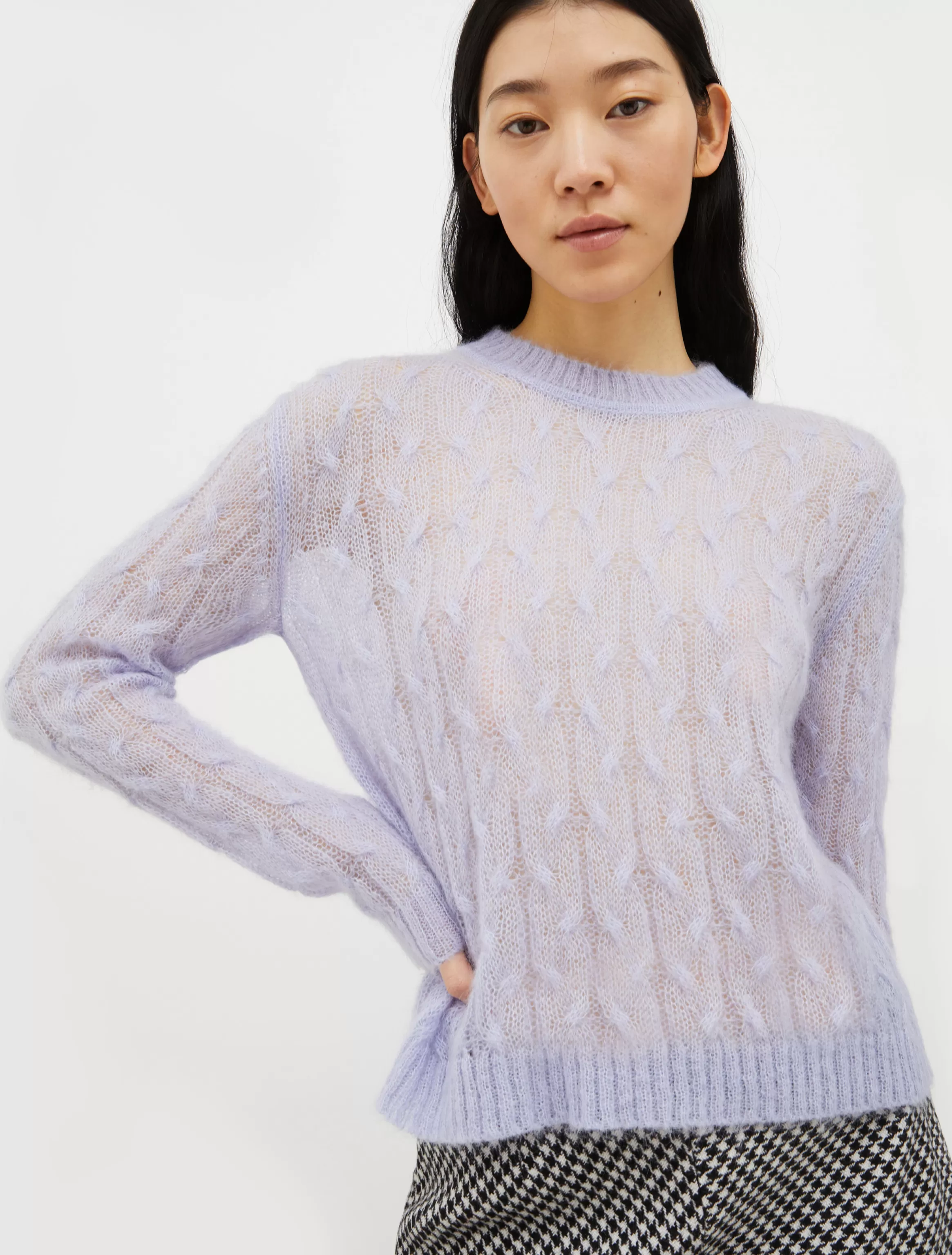 Cable-knit mohair-blend jumper*Max&Co Store