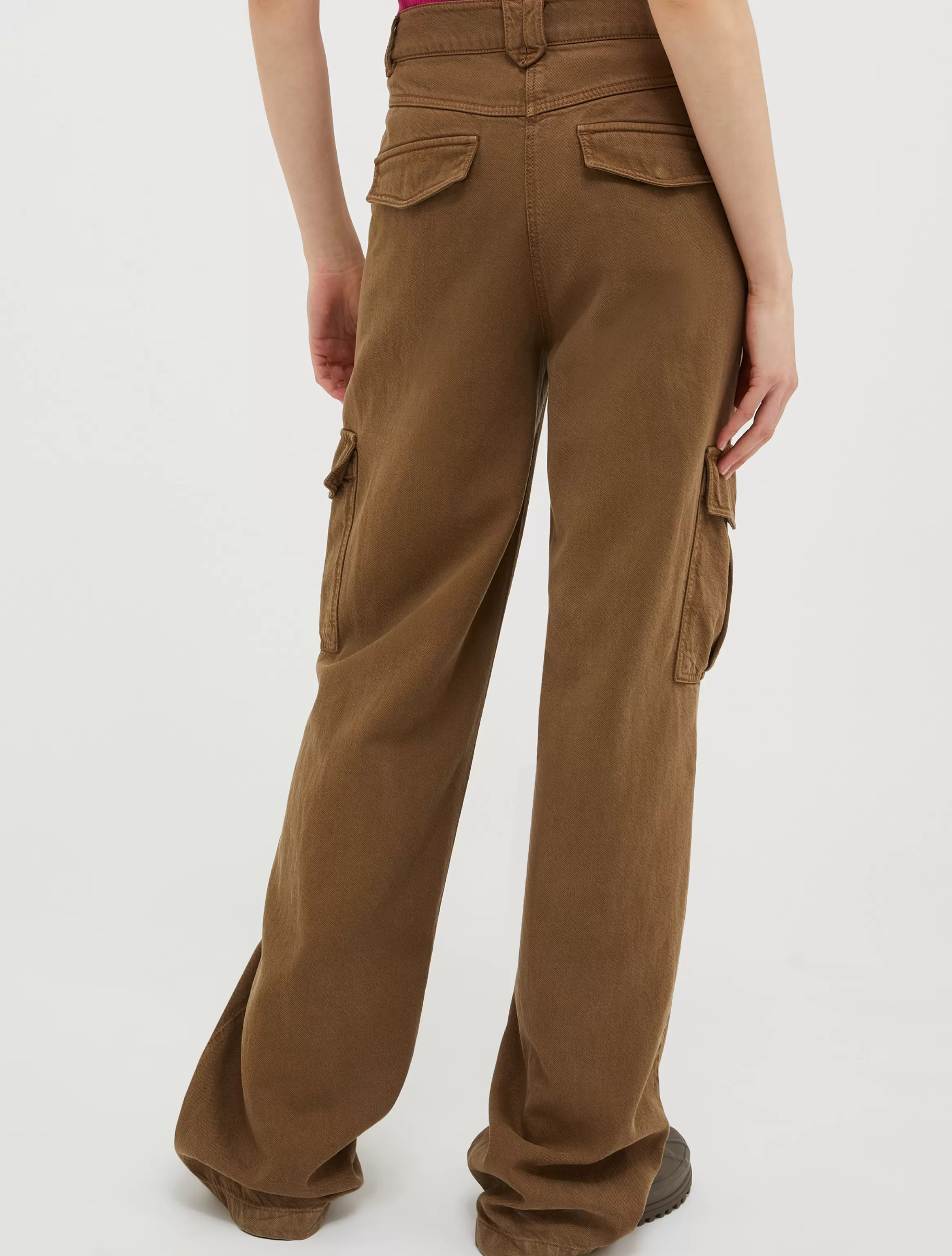 Cotton and linen cargo trousers*Max&Co New