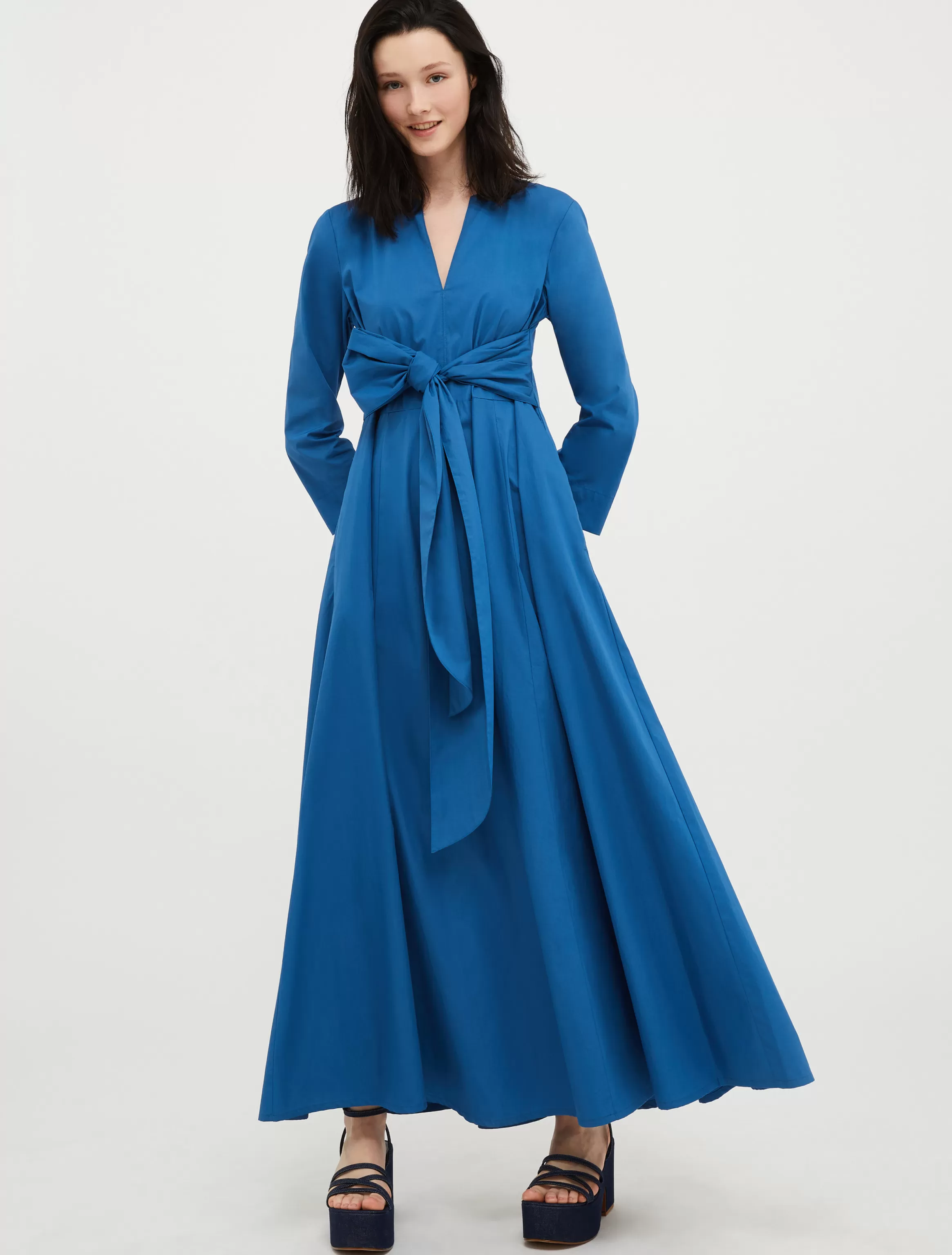 Cotton-poplin maxi dress*Max&Co Outlet