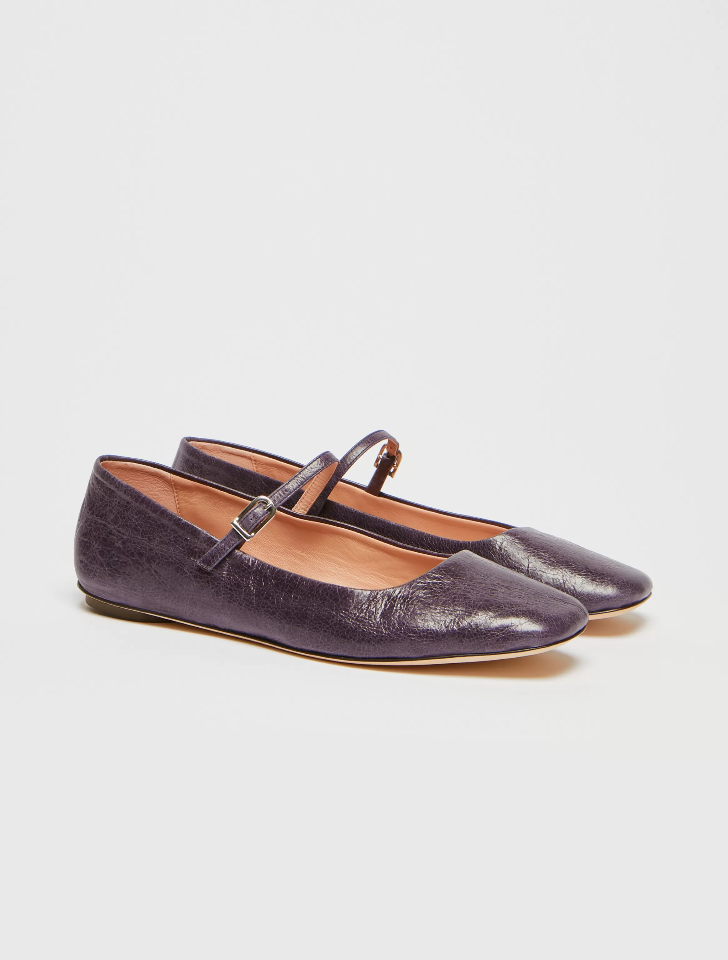 Crackled leather ballet flats*Max&Co Shop