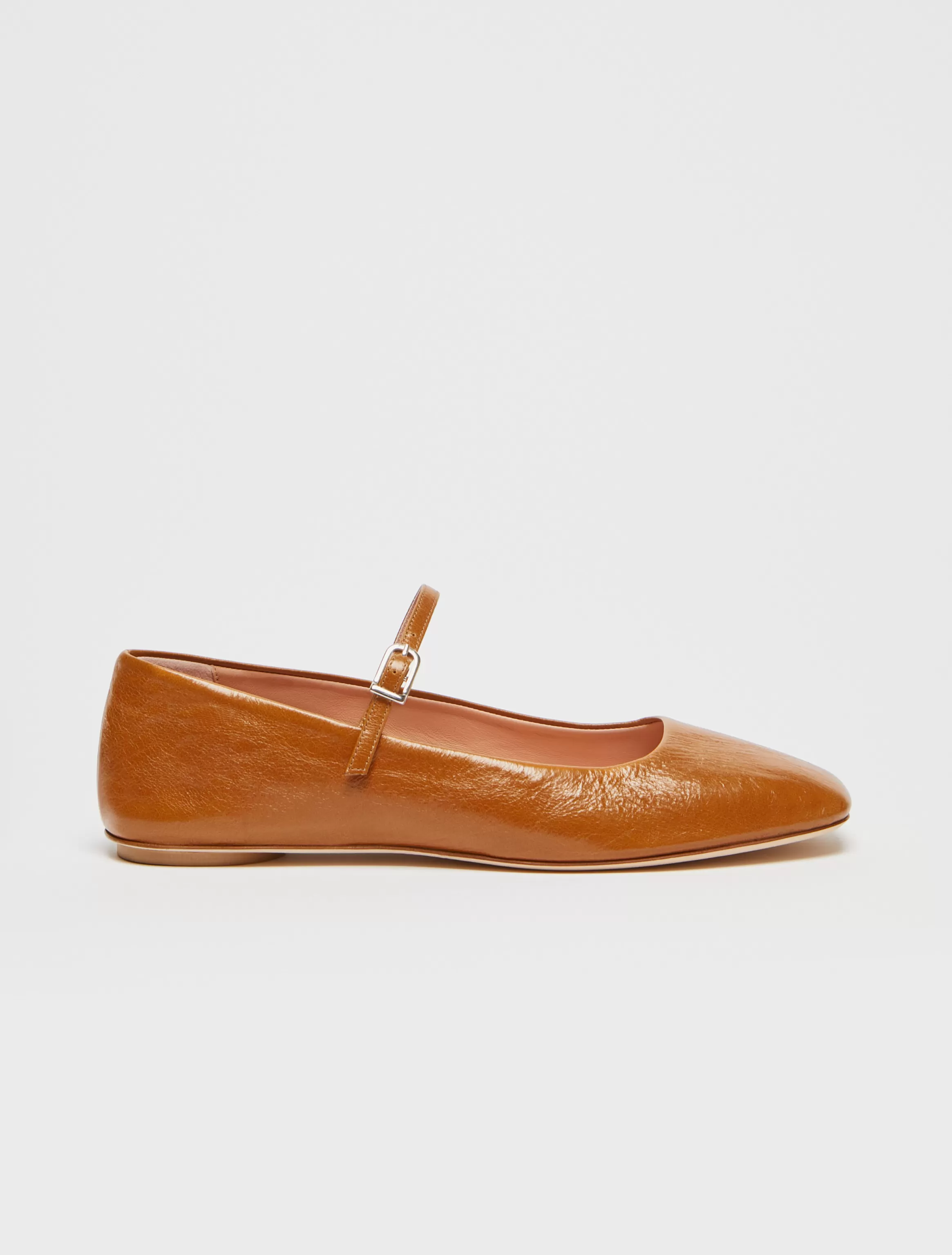 Crackled leather ballet flats*Max&Co New