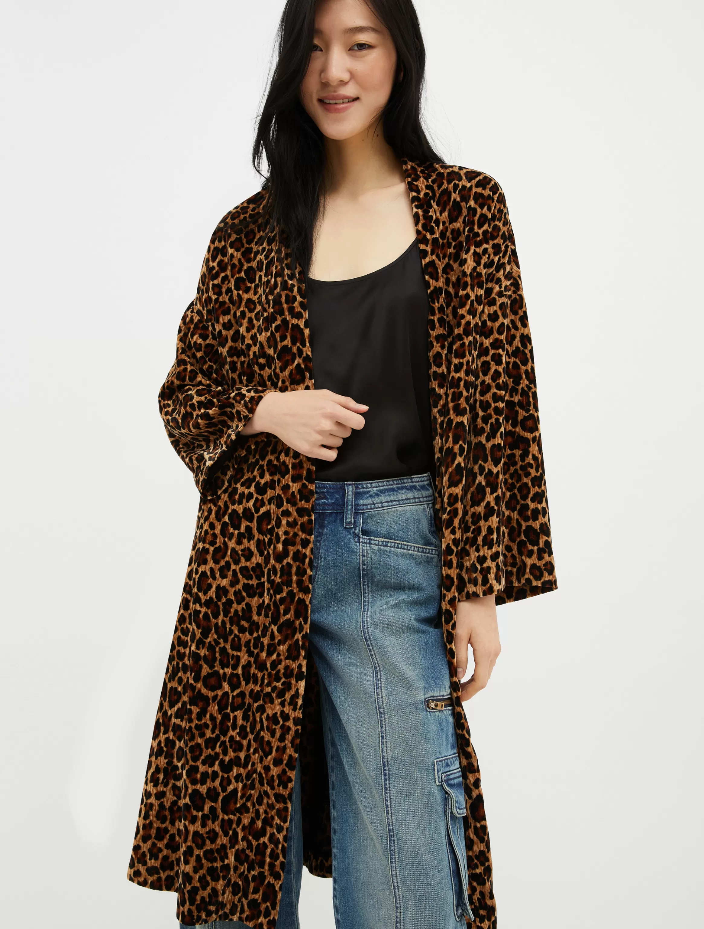 Crinkle-effect velvet coat*Max&Co Outlet