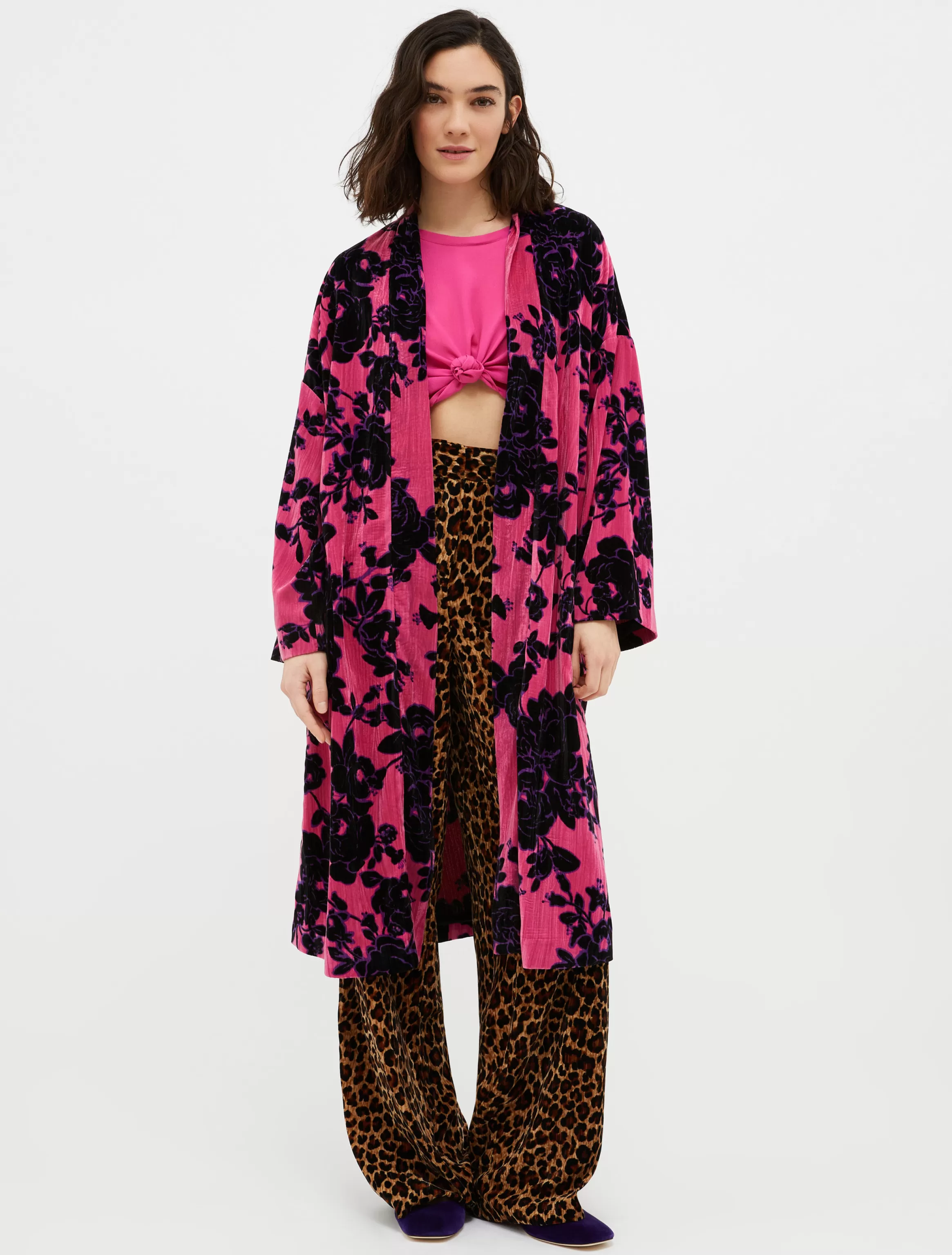 Crinkle-effect velvet coat*Max&Co Best