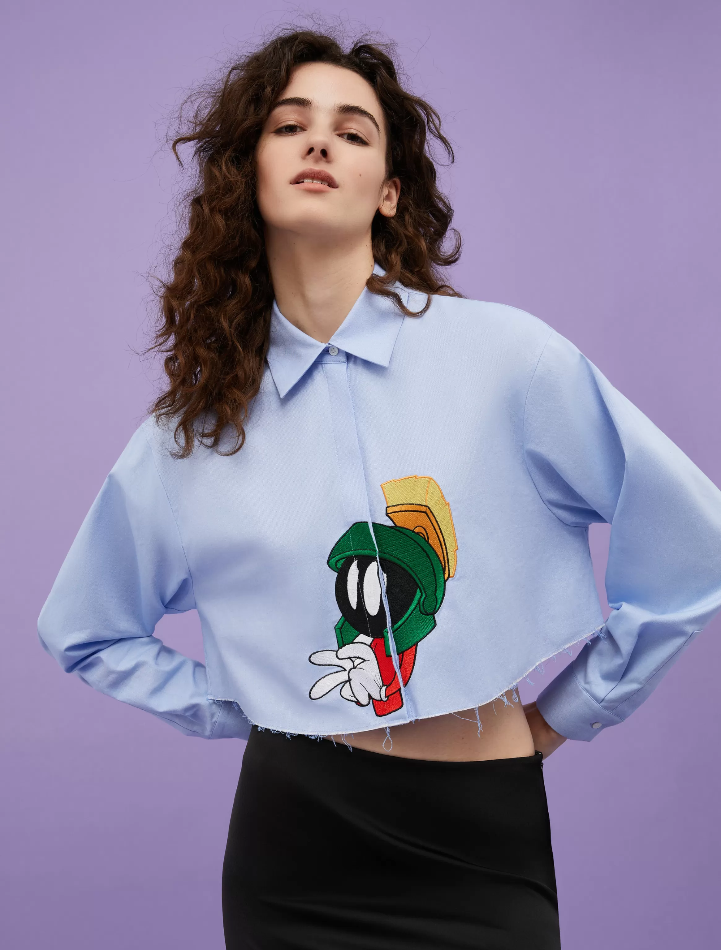 Cropped shirt . with Looney Tunes*Max&Co Clearance