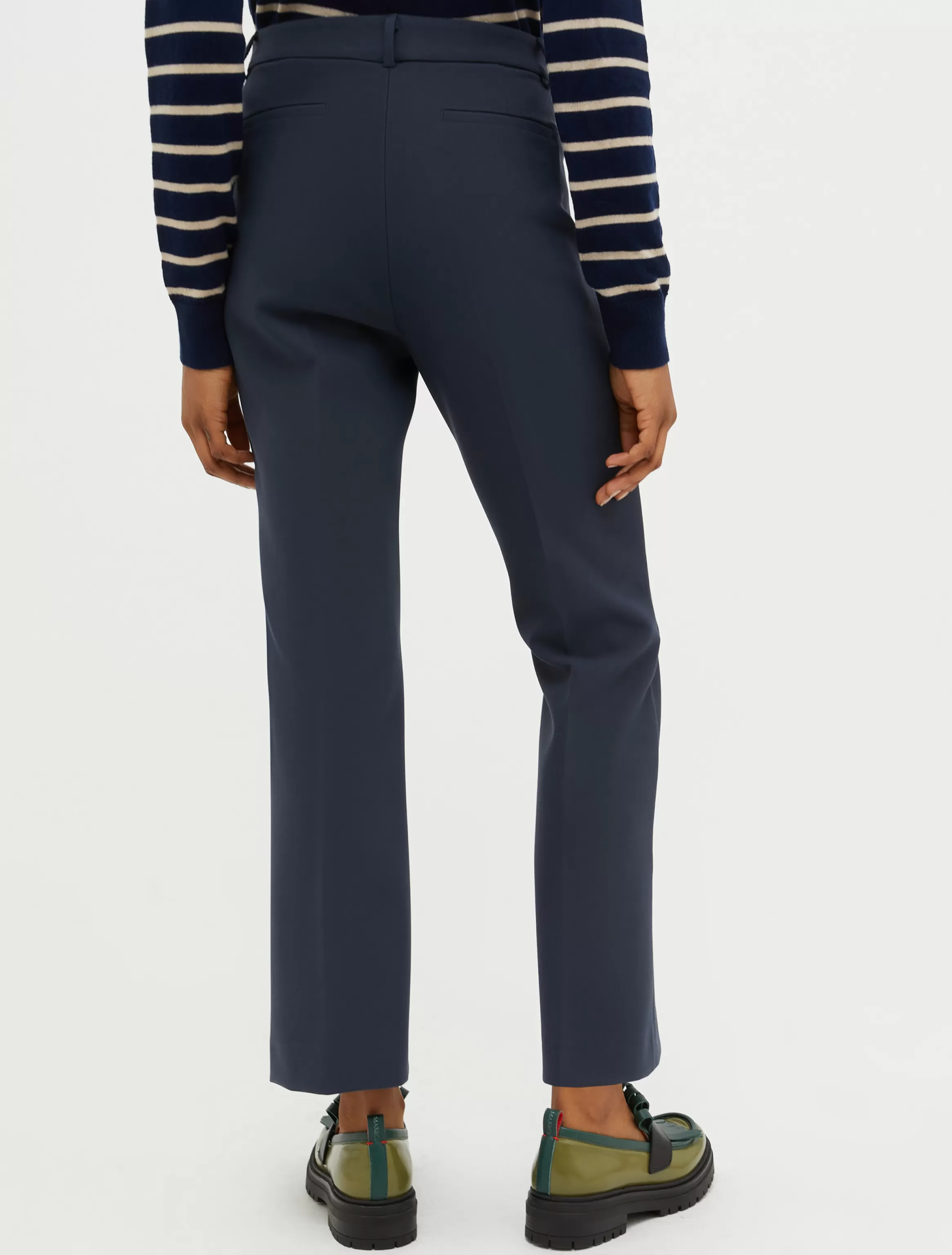 Cropped straight-leg trousers*Max&Co Clearance