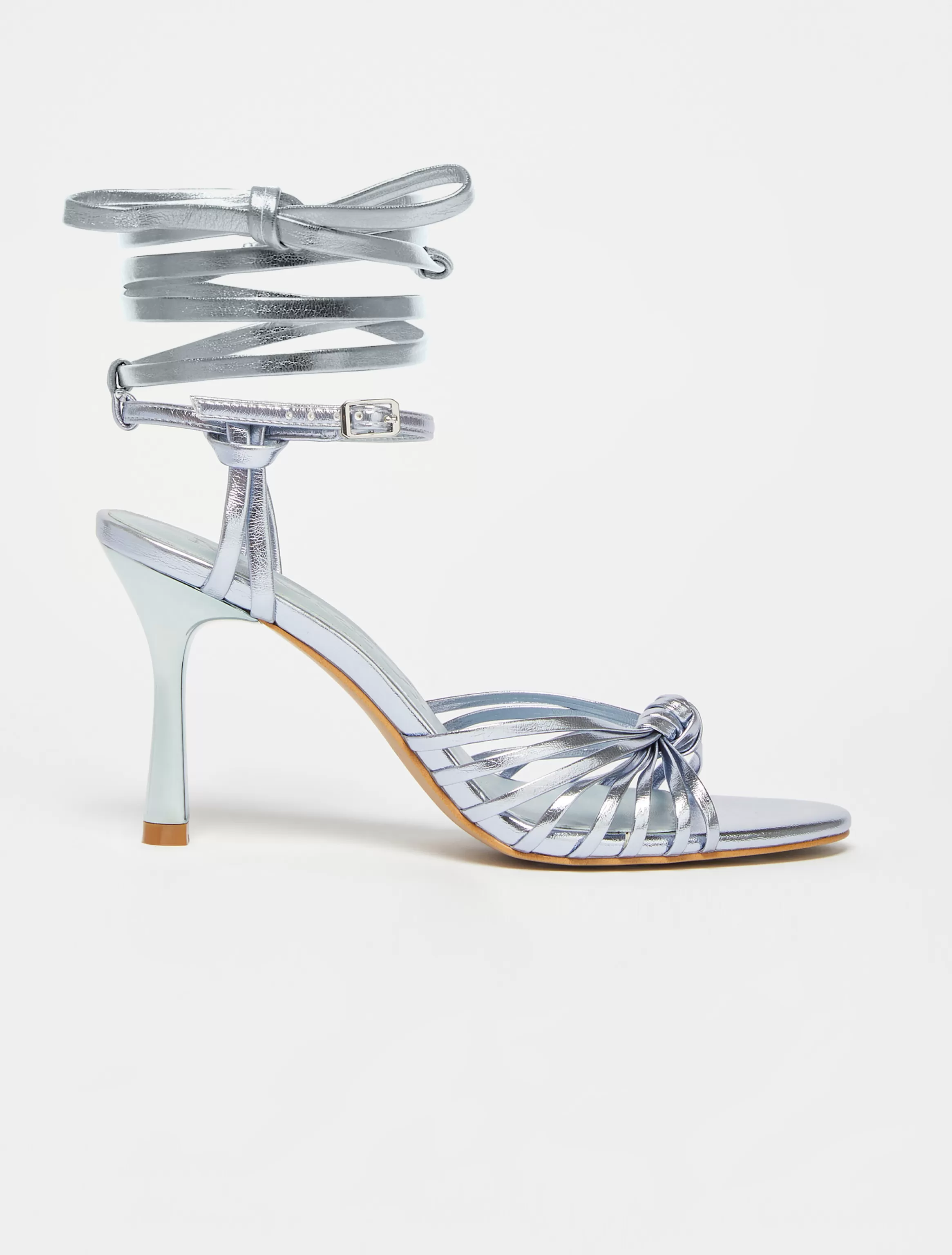 Detachable-strap laminated sandals*Max&Co Discount