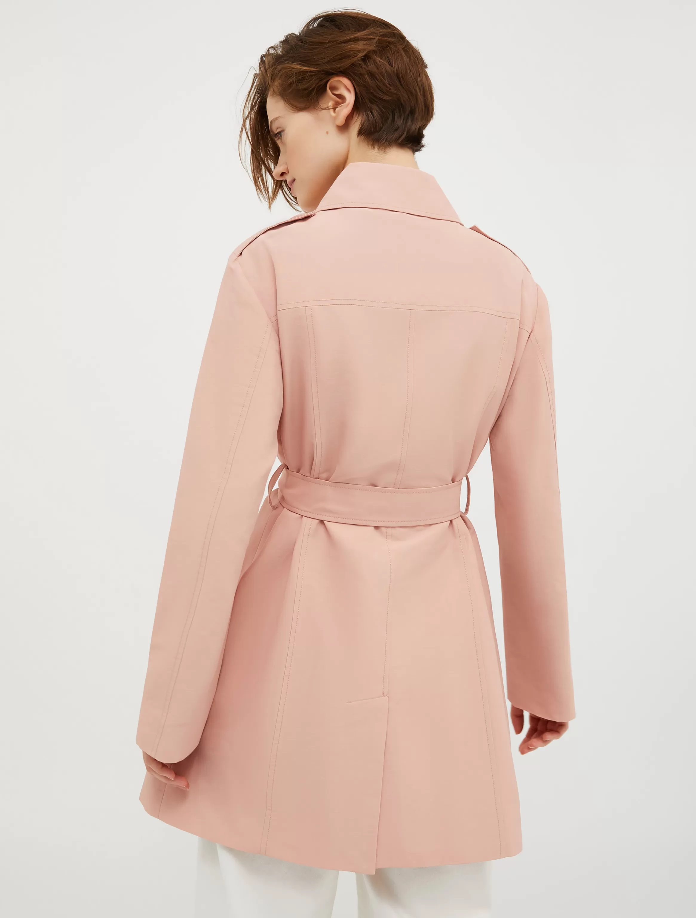 Double-breasted cropped trench coat*Max&Co Shop