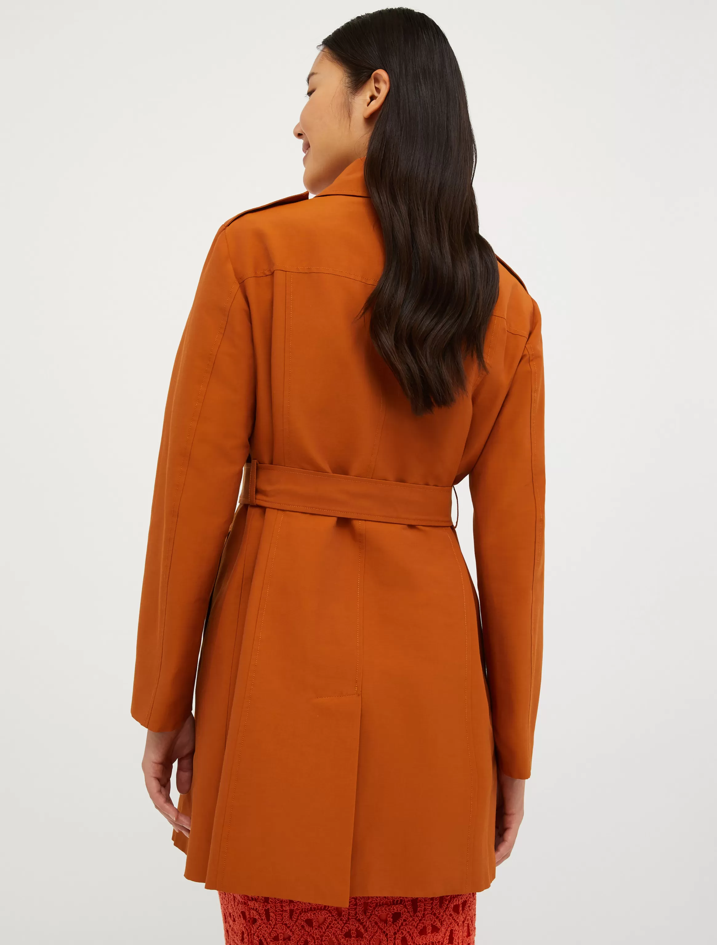 Double-breasted cropped trench coat*Max&Co Clearance