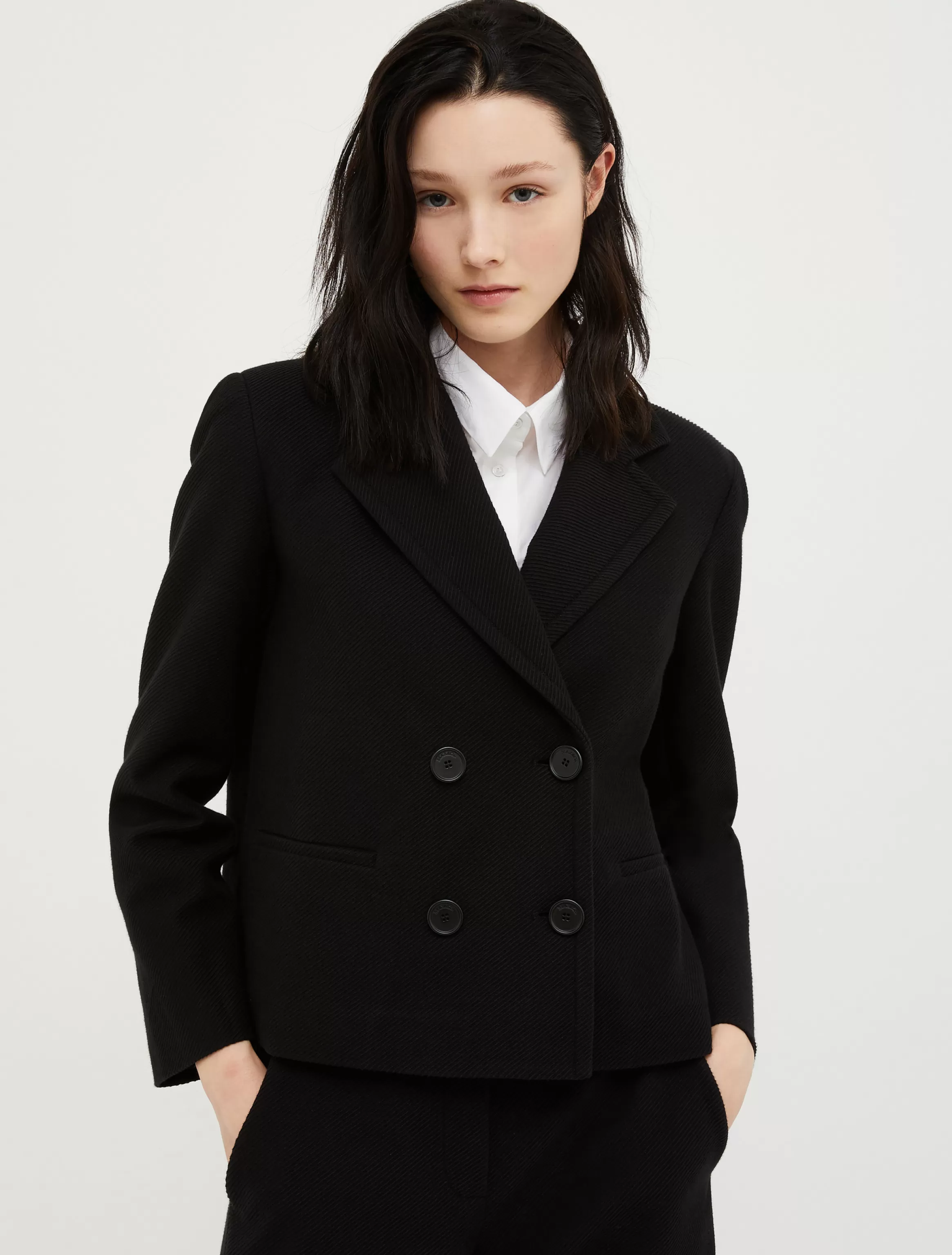 Double-breasted jersey-twill blazer*Max&Co New