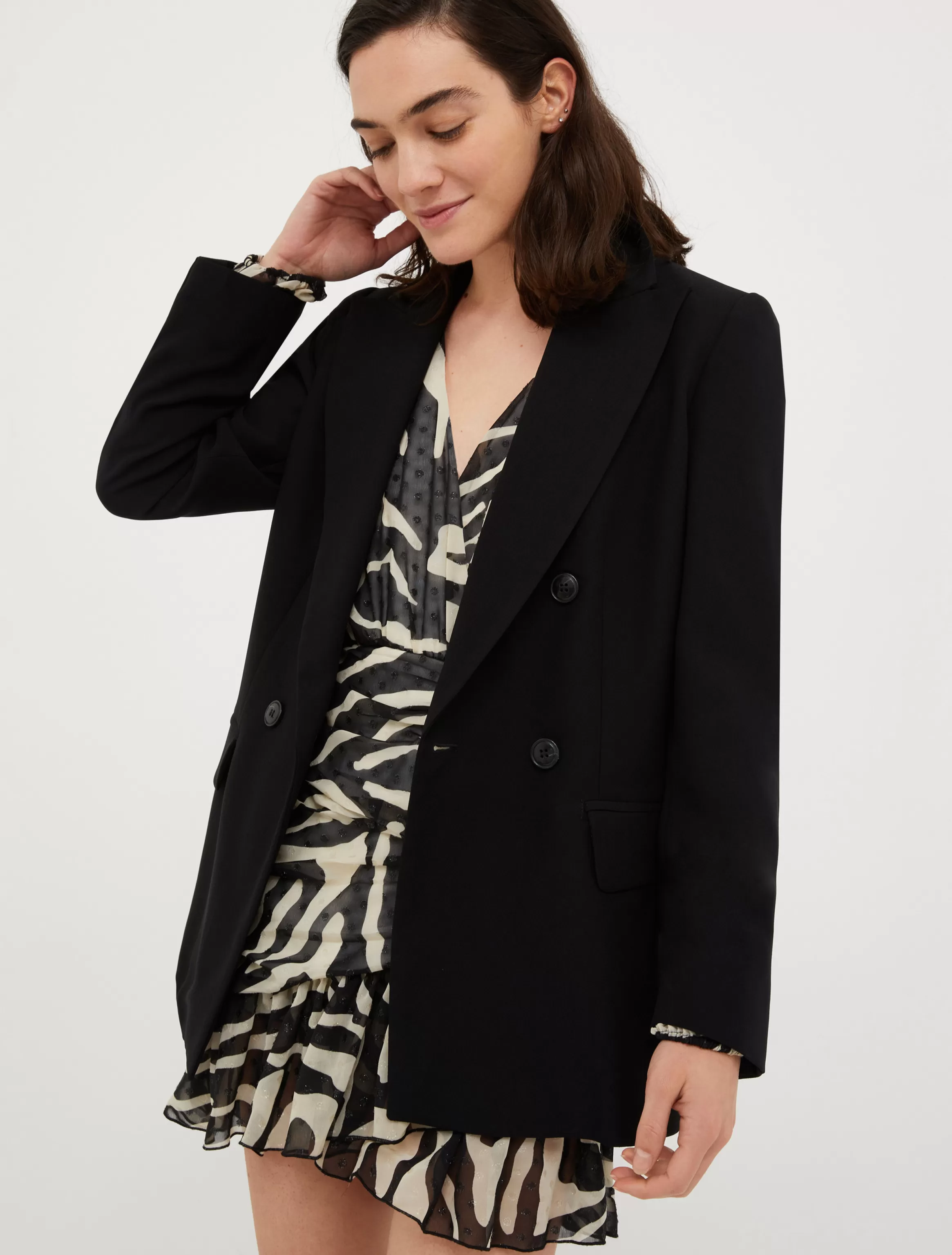 Double-breasted satin blazer*Max&Co Fashion