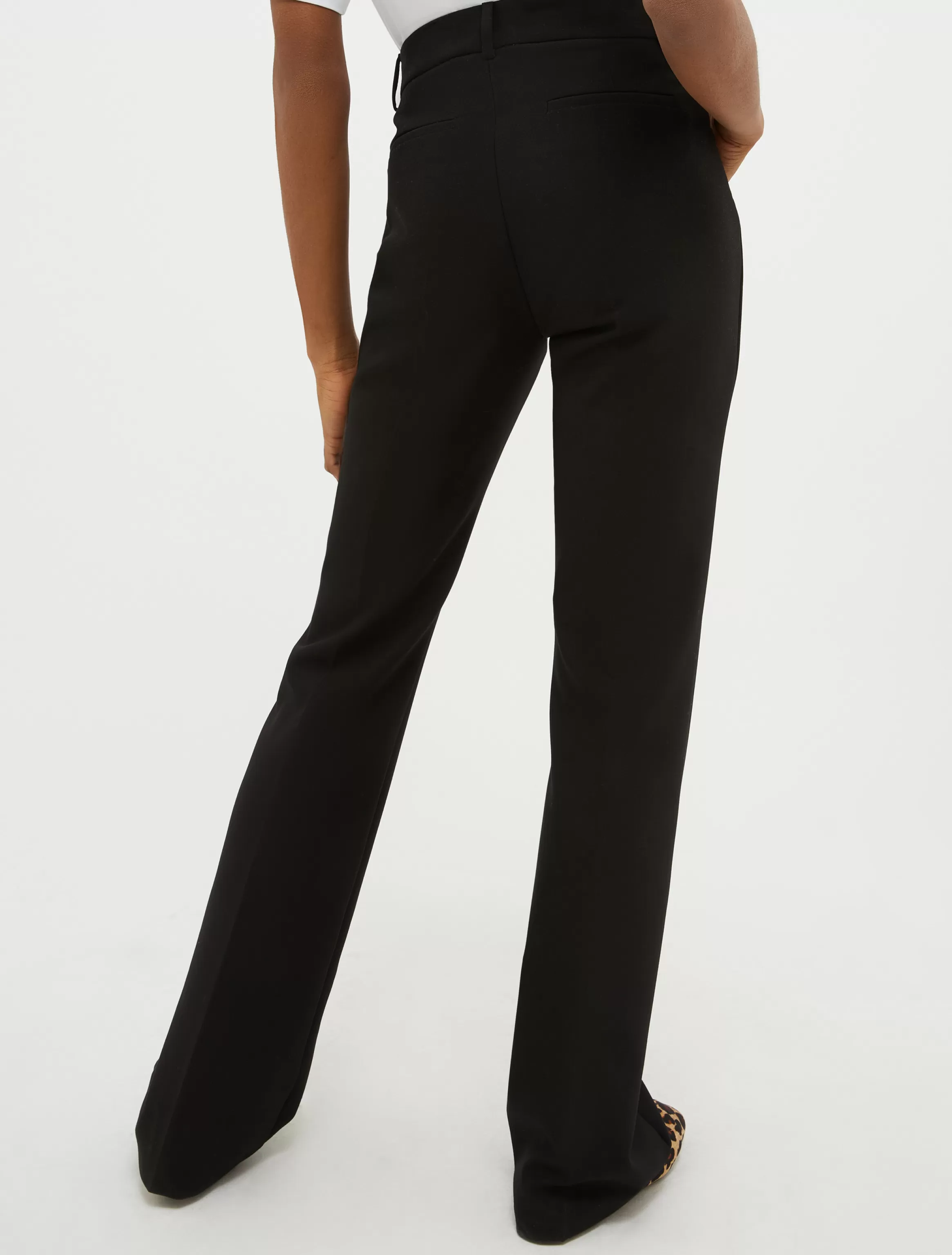 Double-cloth bootcut trousers*Max&Co Clearance