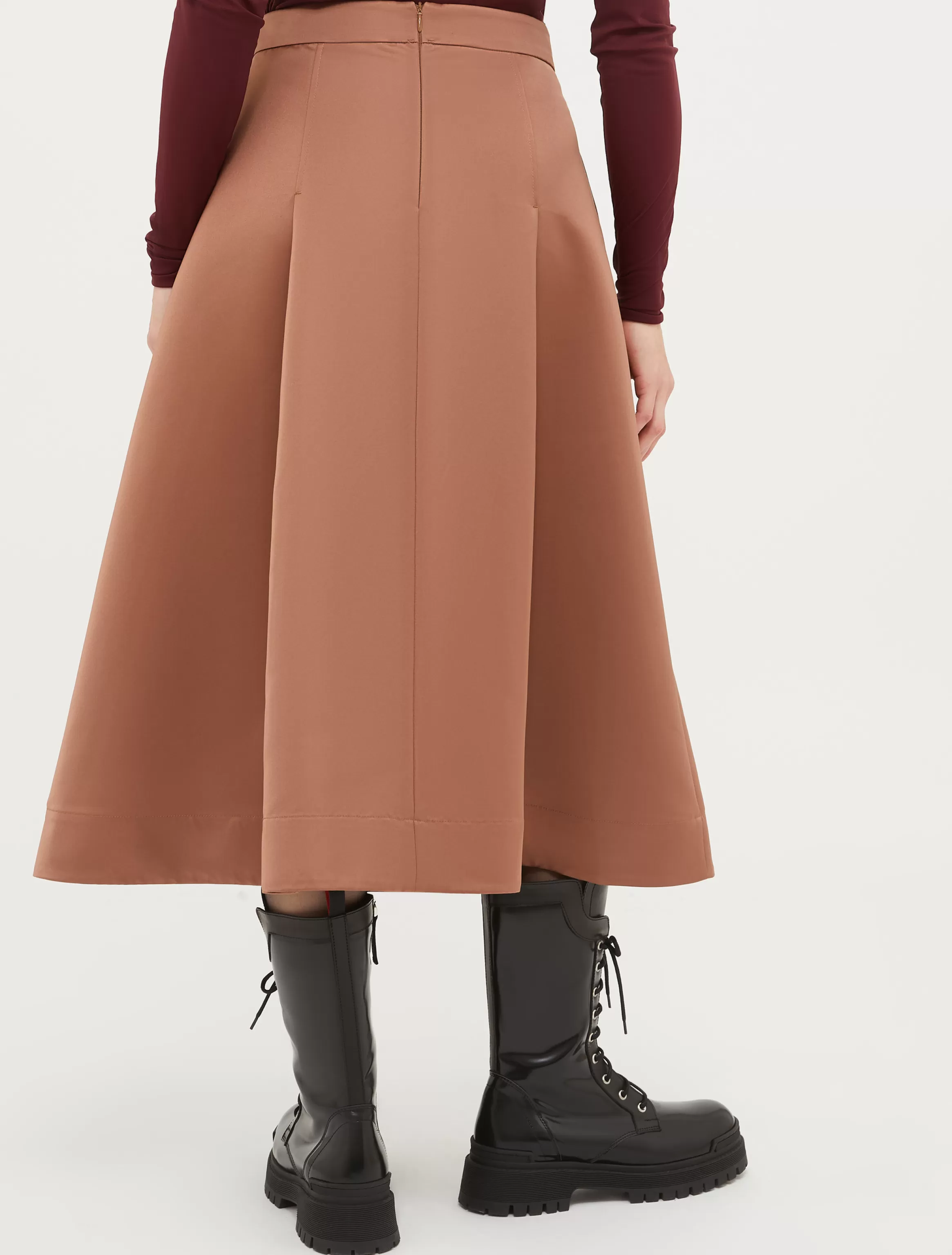 Duchess-satin corolla skirt*Max&Co Online