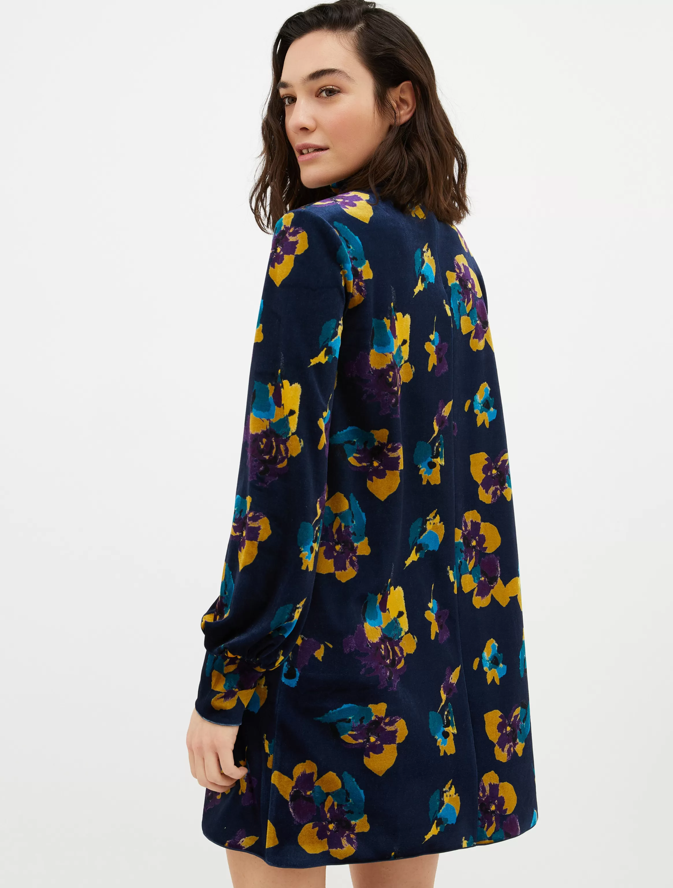 Floral velvet-jersey tunic dress*Max&Co Discount