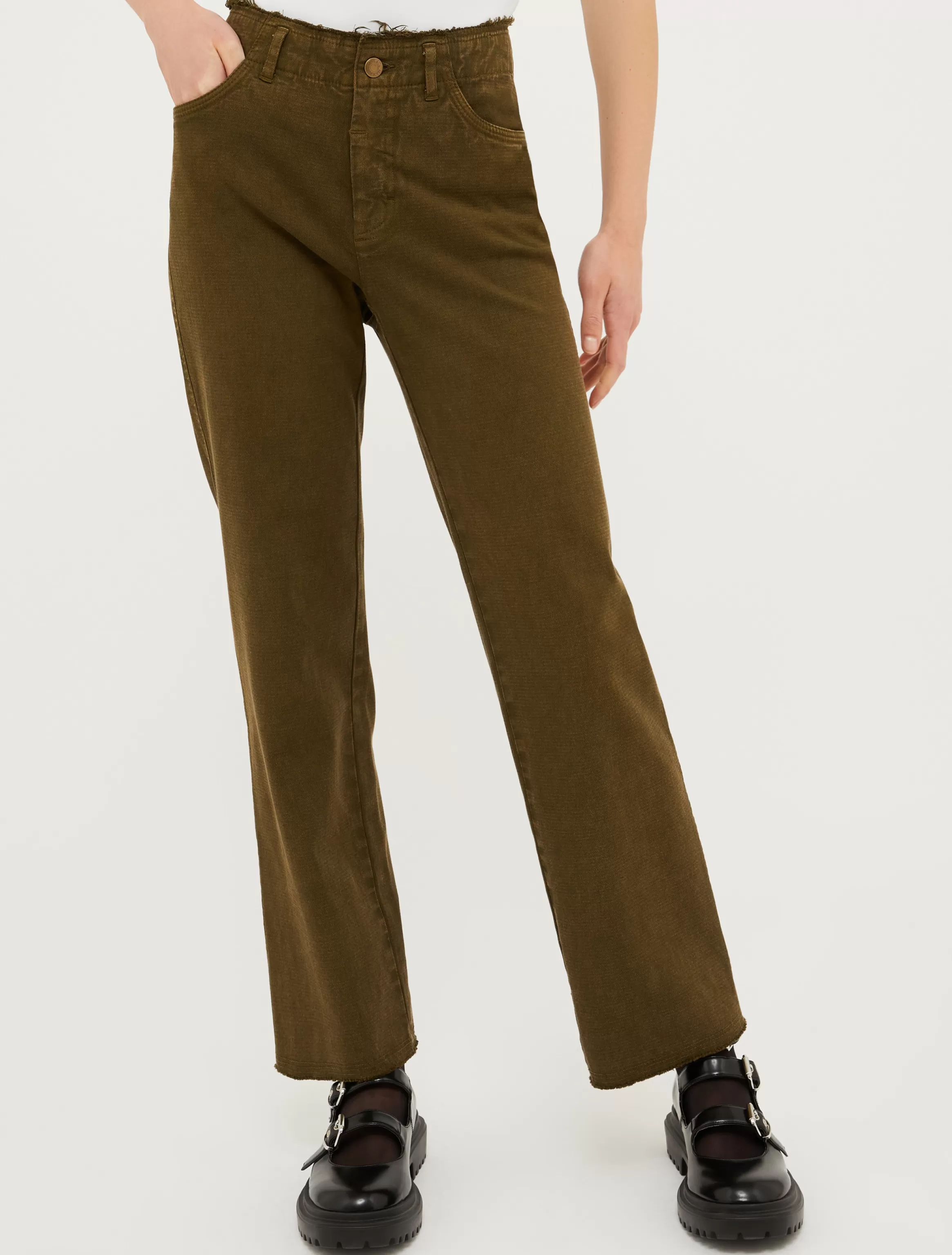 Fringed straight-leg trousers*Max&Co Flash Sale