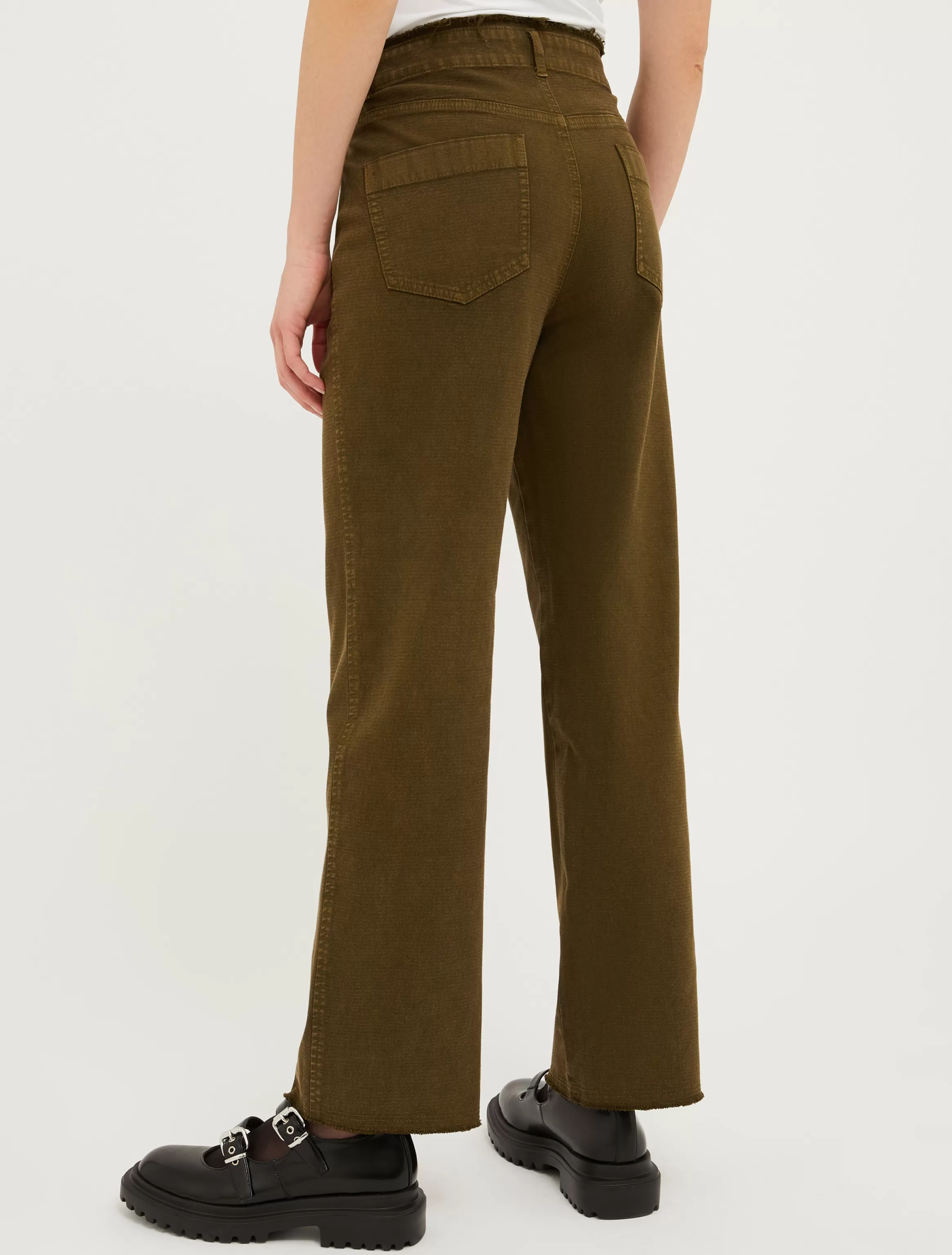 Fringed straight-leg trousers*Max&Co Flash Sale