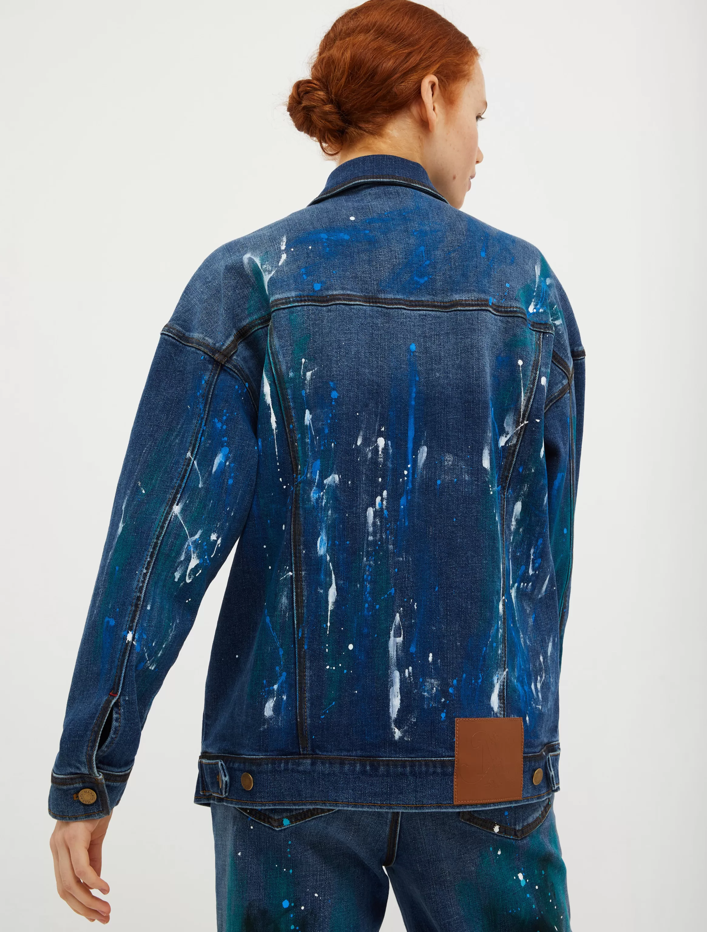 Hand-painted denim jacket*Max&Co Hot