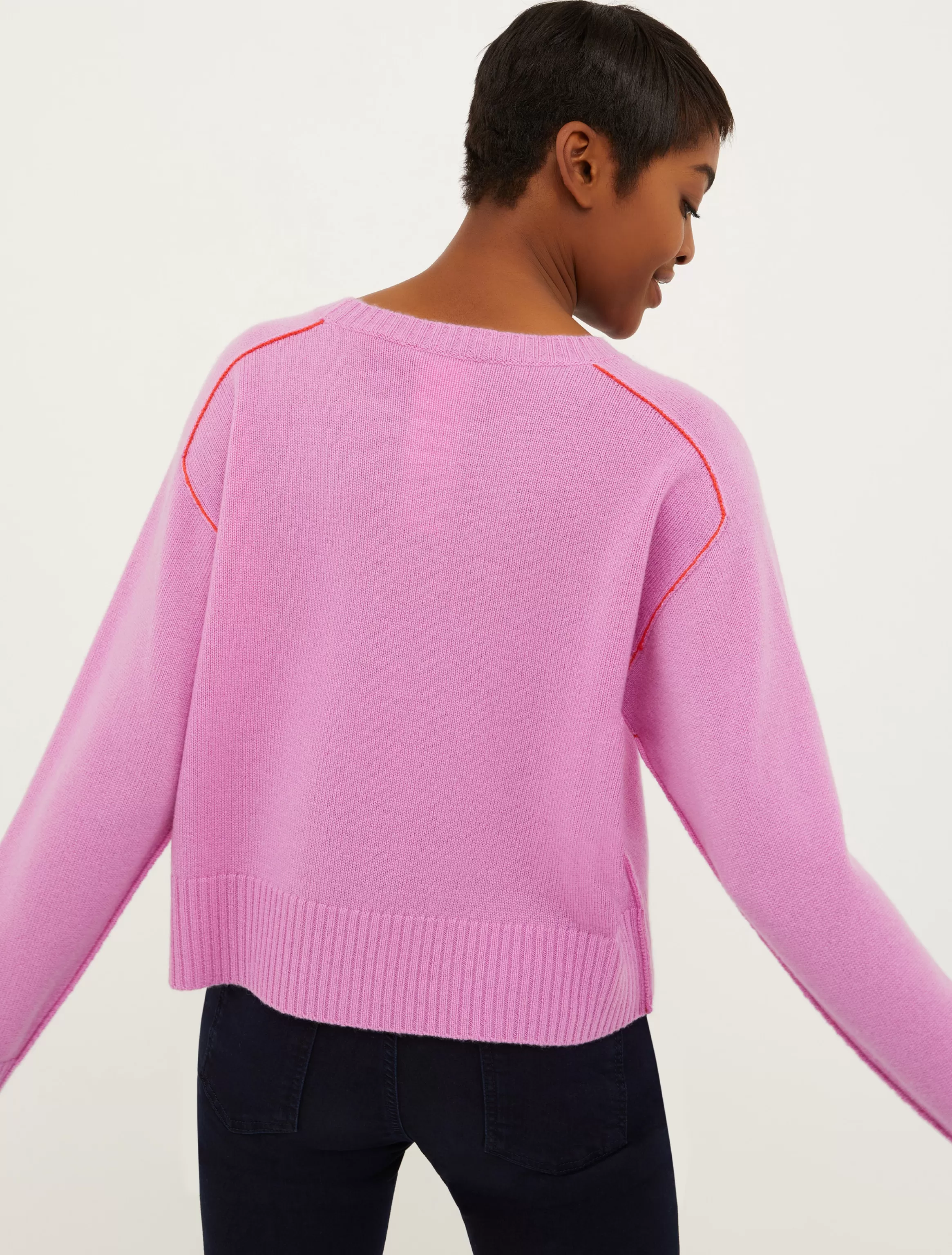 Heart-embroidered cashmere jumper*Max&Co Hot