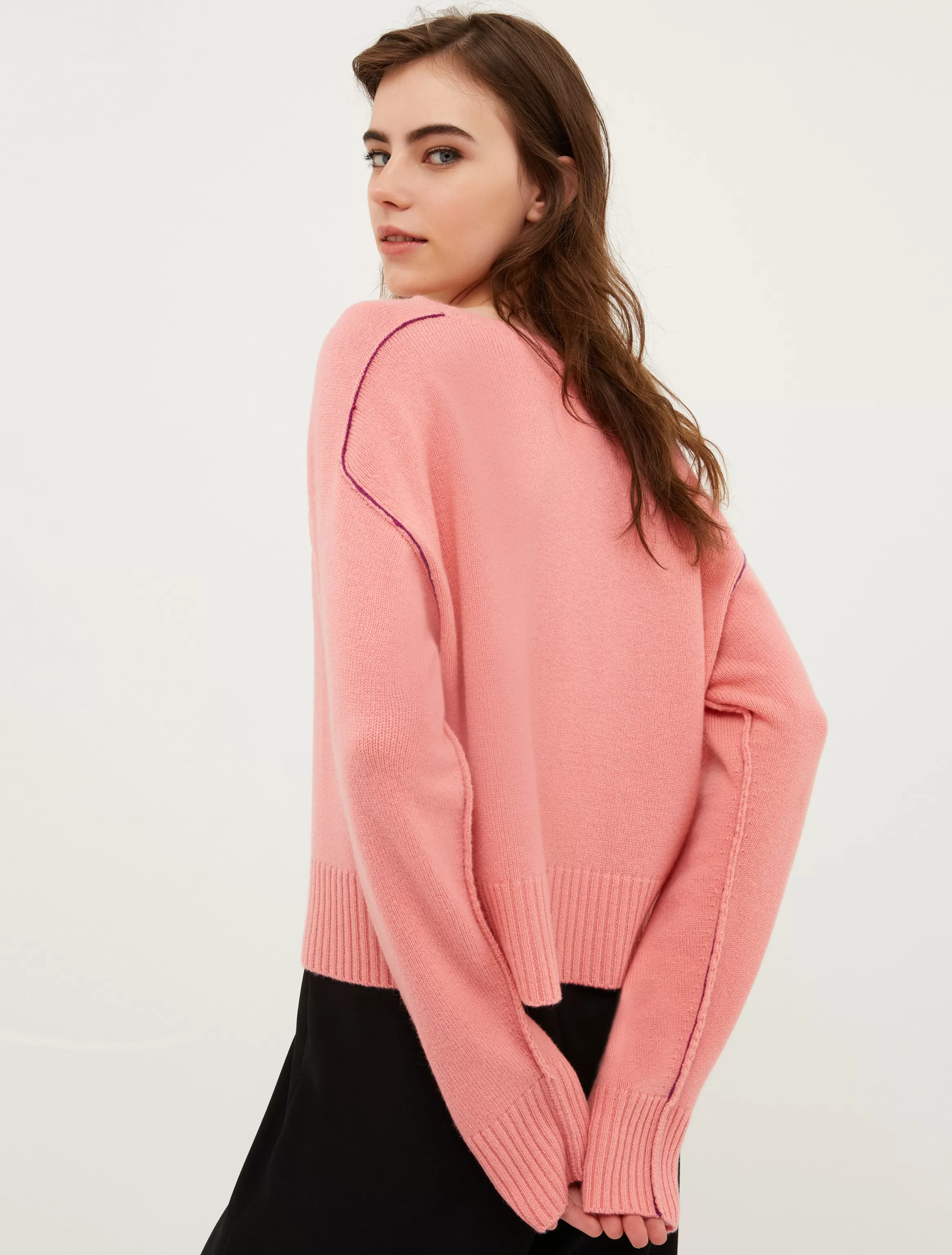 Heart-embroidered cashmere jumper*Max&Co Shop