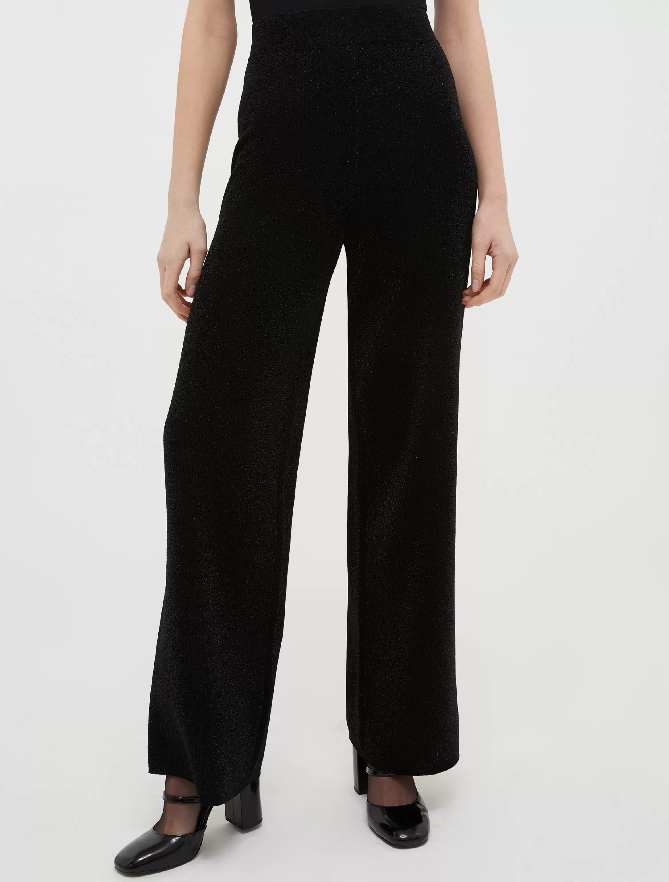 Knitted lurex wide-leg trousers*Max&Co Cheap