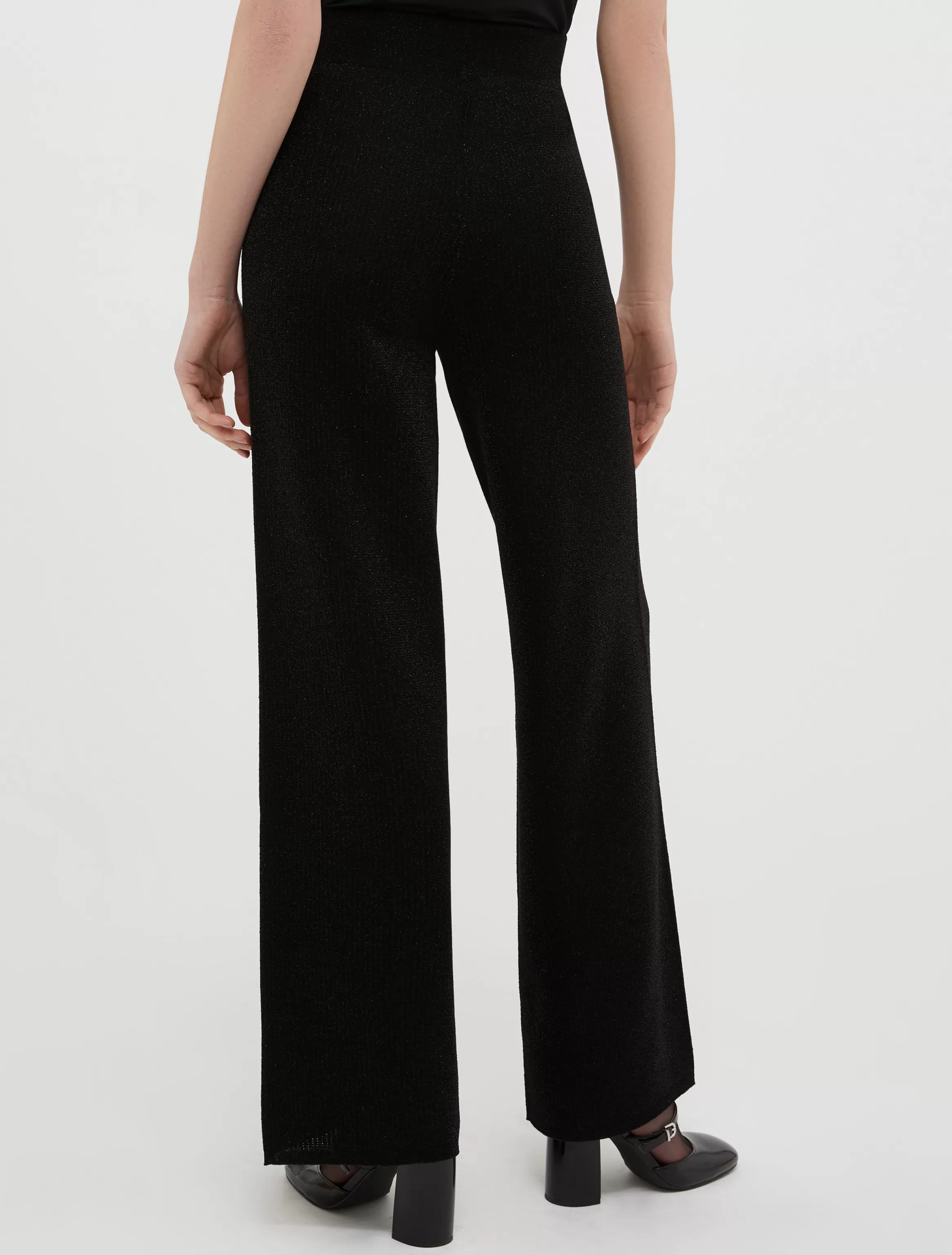 Knitted lurex wide-leg trousers*Max&Co Cheap