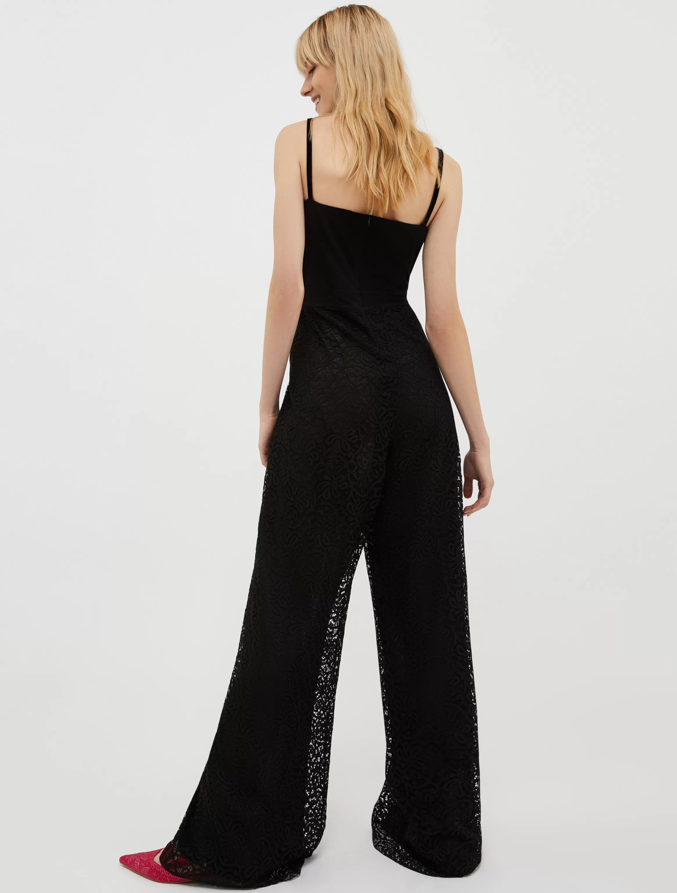 Lace stretch-jersey jumpsuit*Max&Co Sale