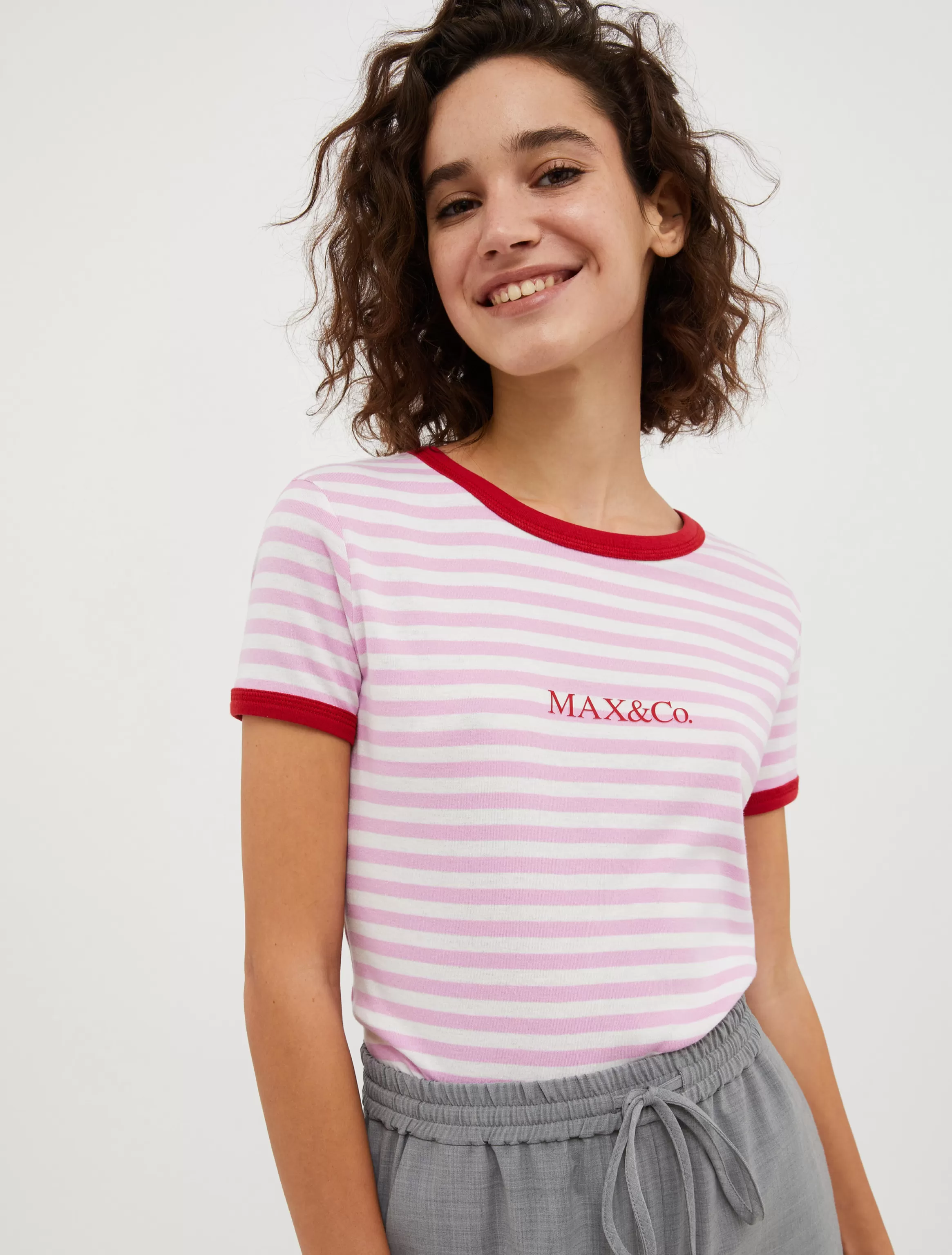 Logo-print cotton-jersey T-shirt*Max&Co Clearance