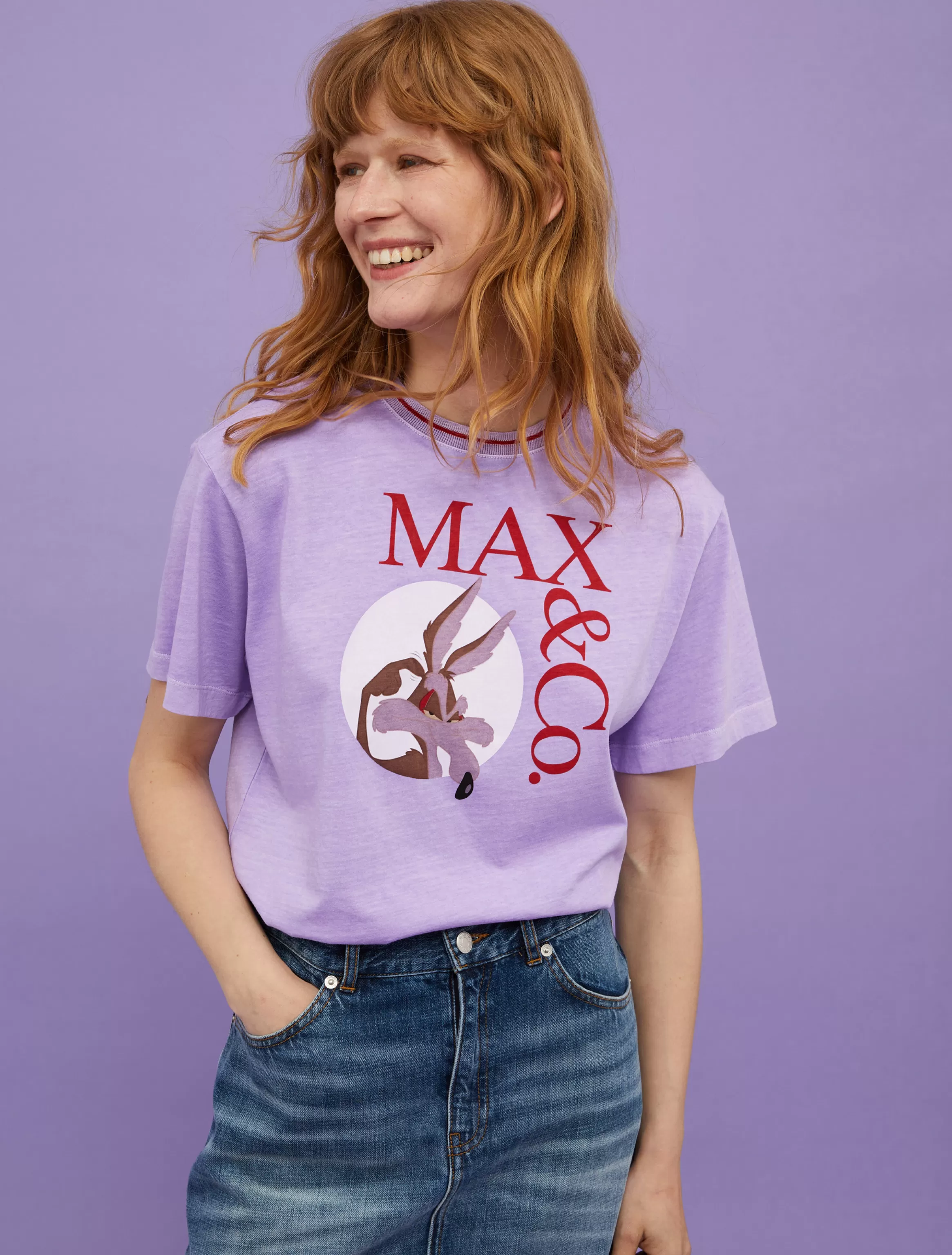 Logo-print T-shirt . with Looney Tunes*Max&Co Flash Sale