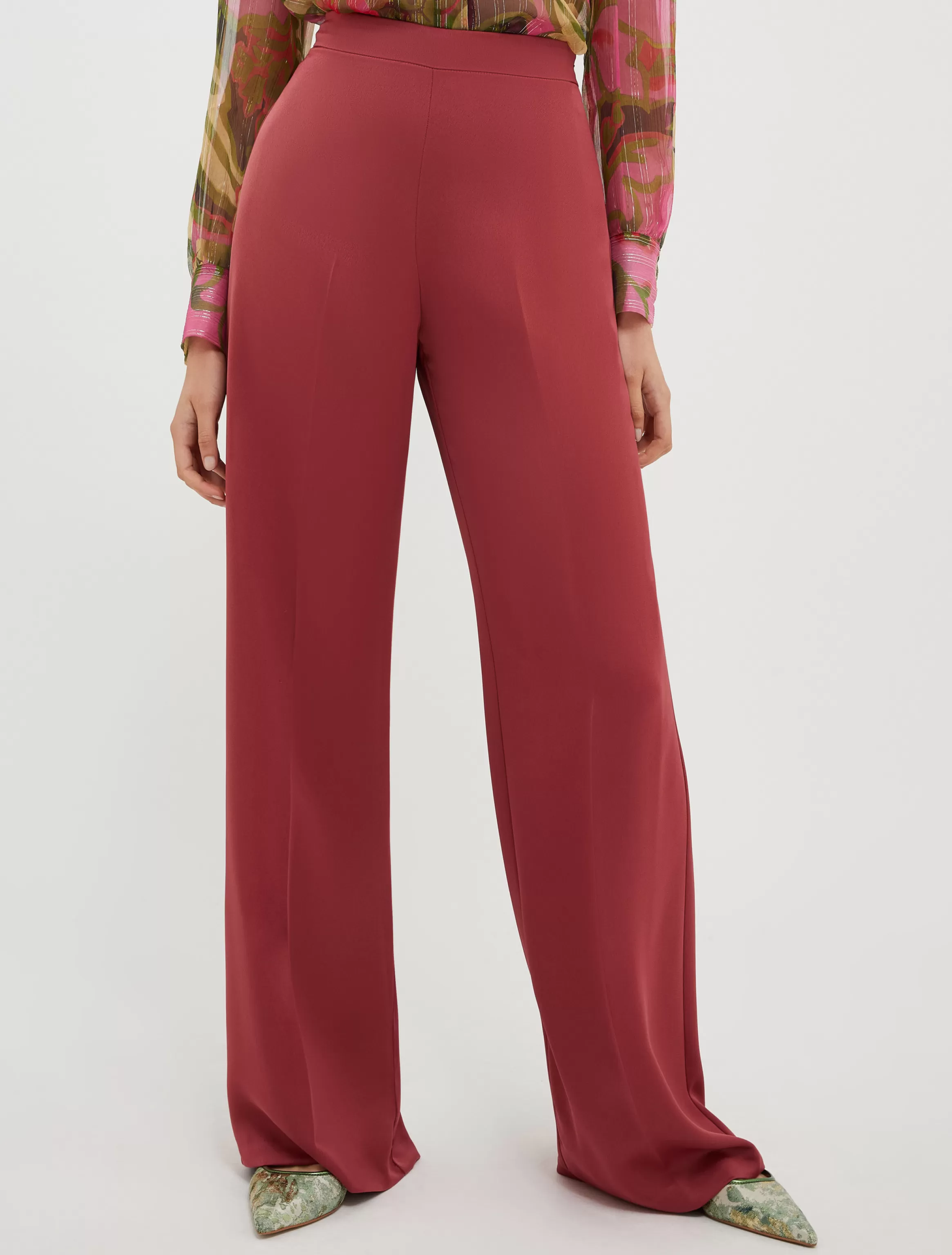 Loose-fit satin trousers*Max&Co Shop