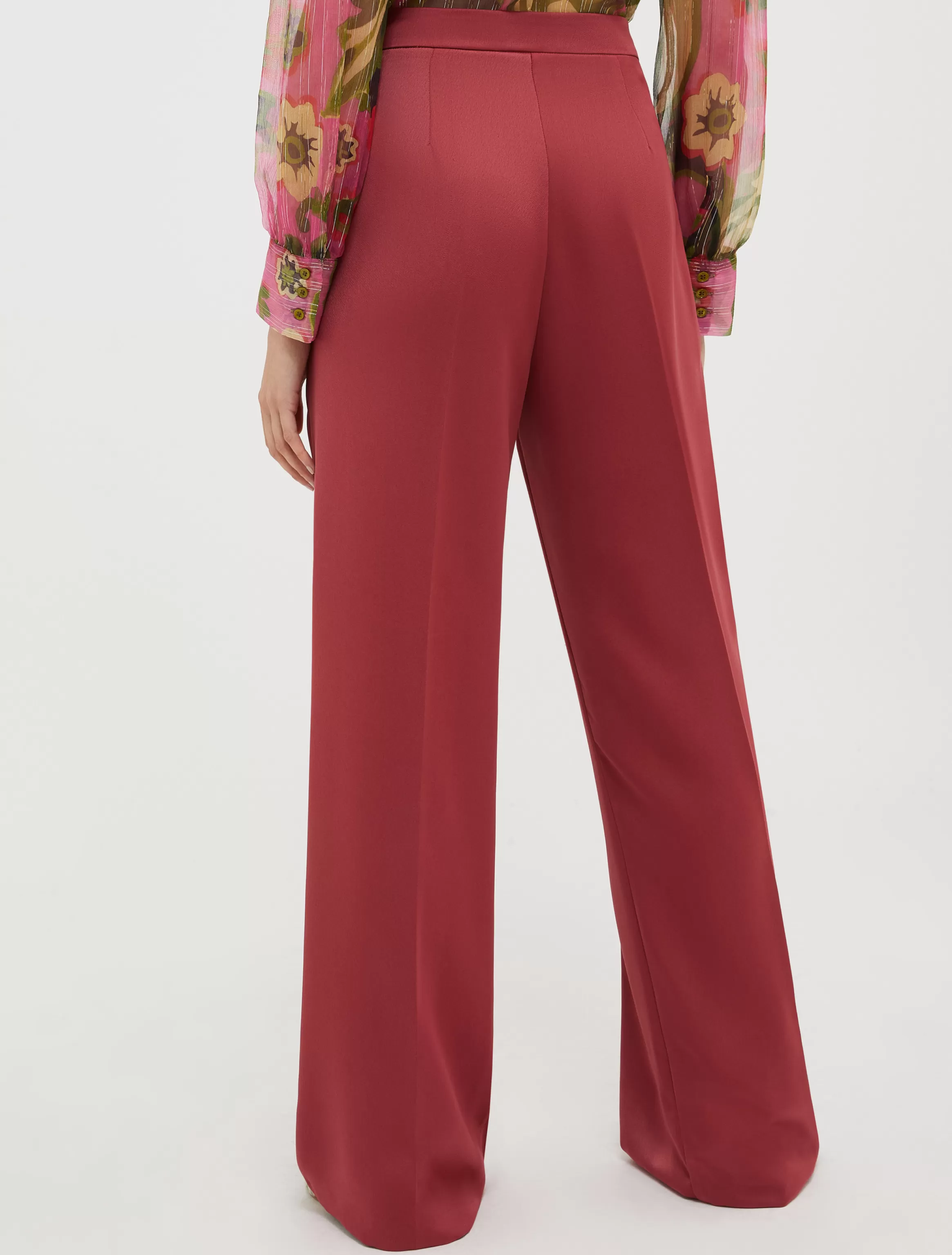 Loose-fit satin trousers*Max&Co Shop