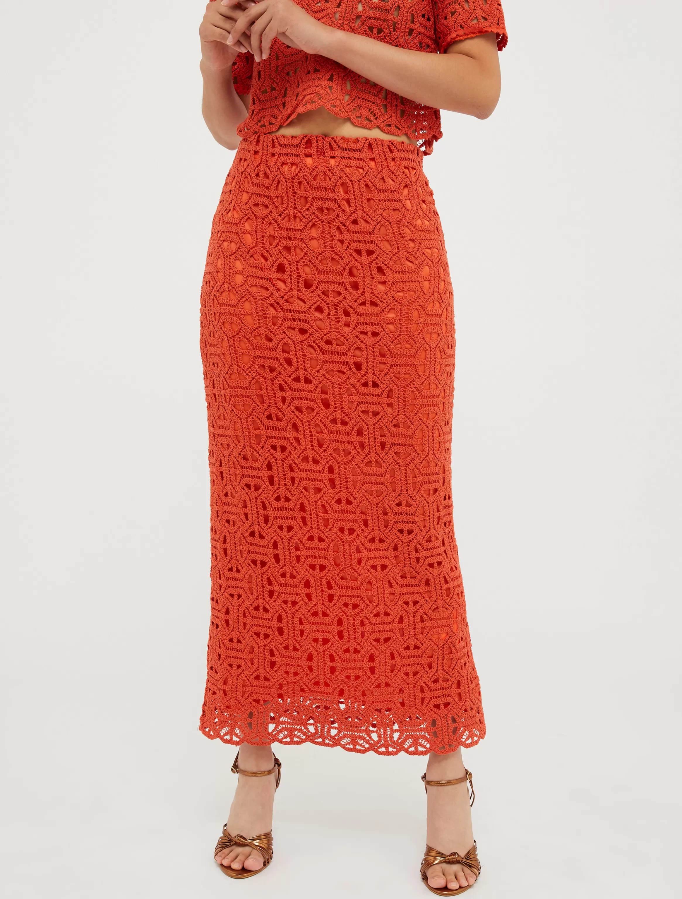 Macramé jersey long skirt*Max&Co Store