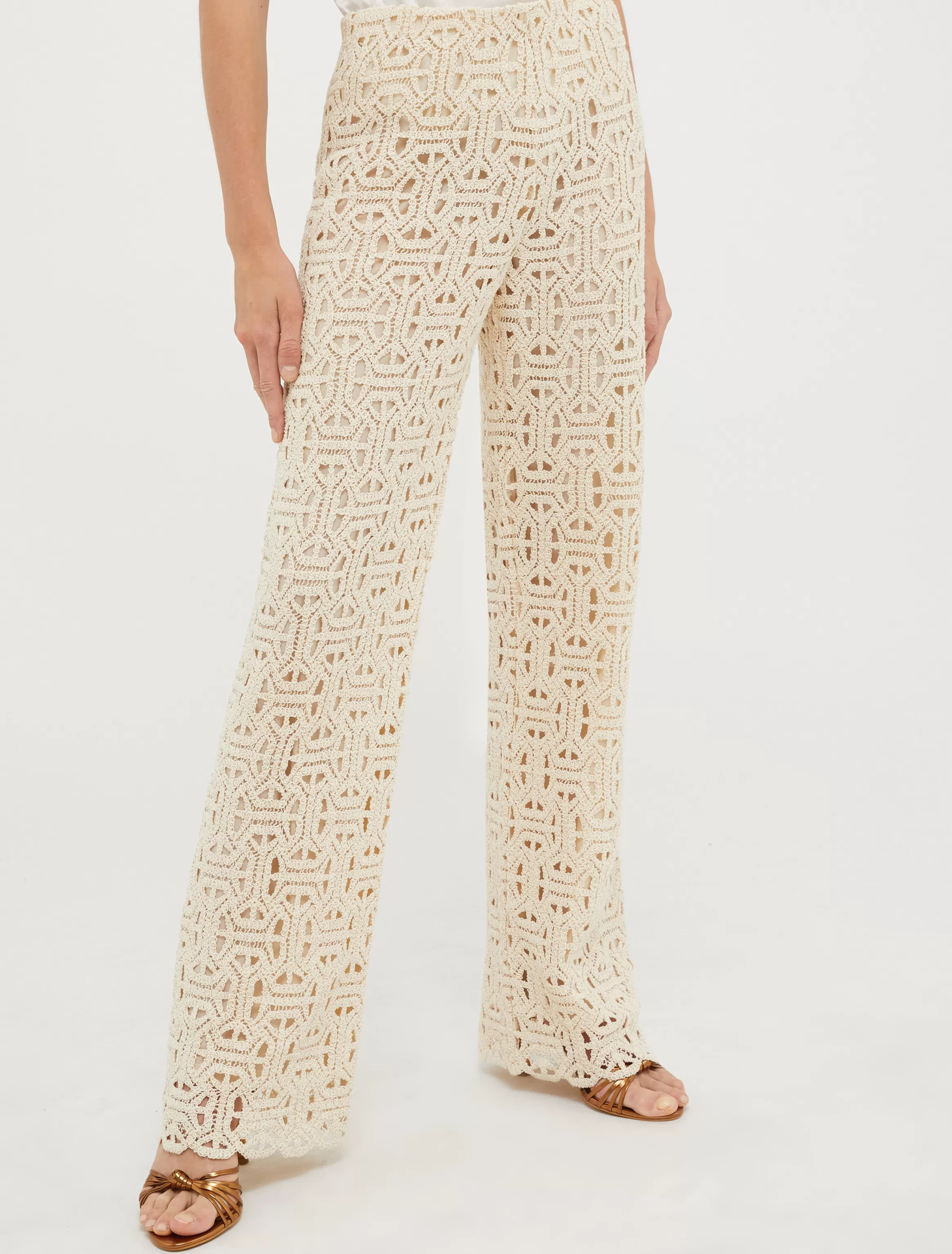 Macramé-jersey trousers*Max&Co Outlet