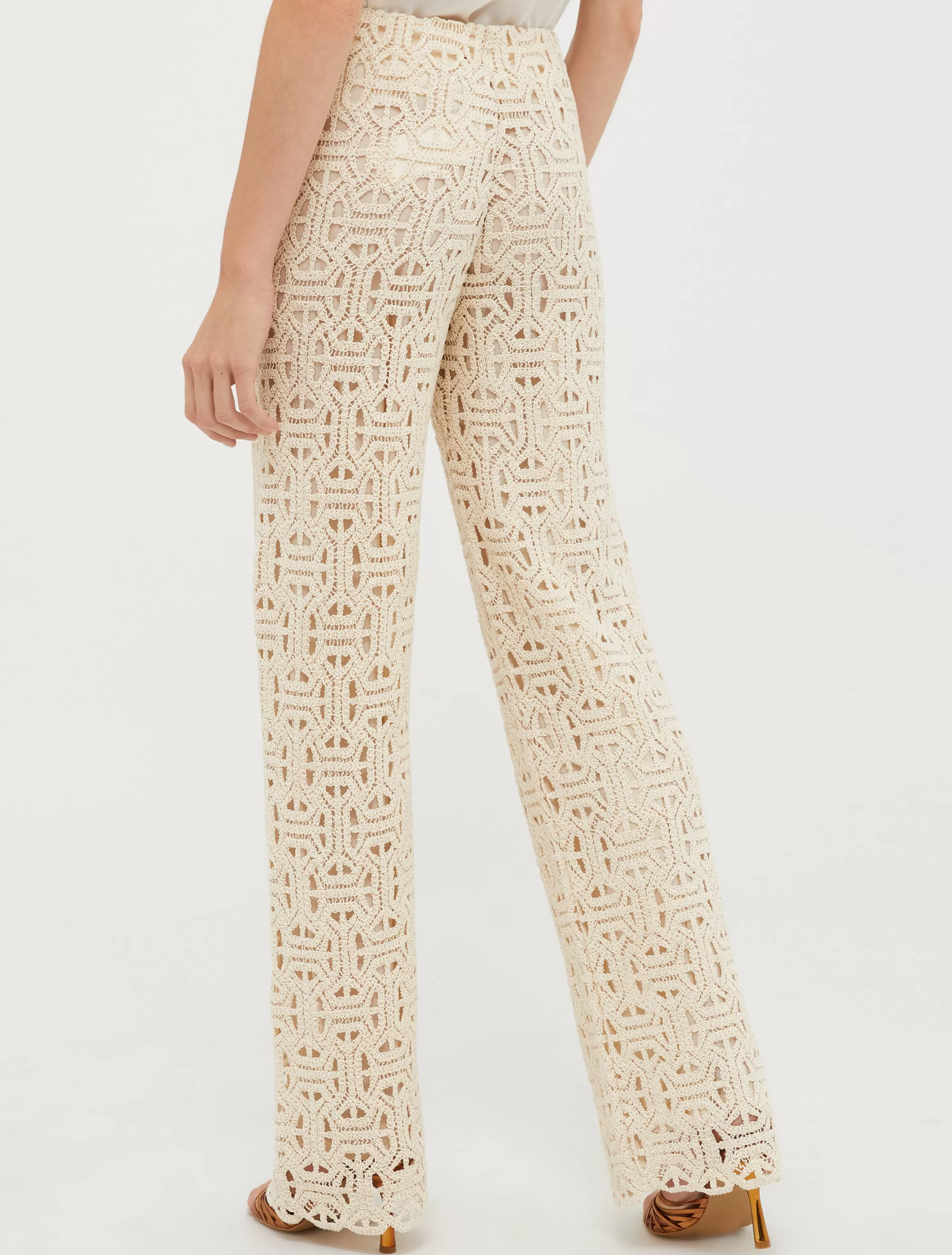 Macramé-jersey trousers*Max&Co Outlet