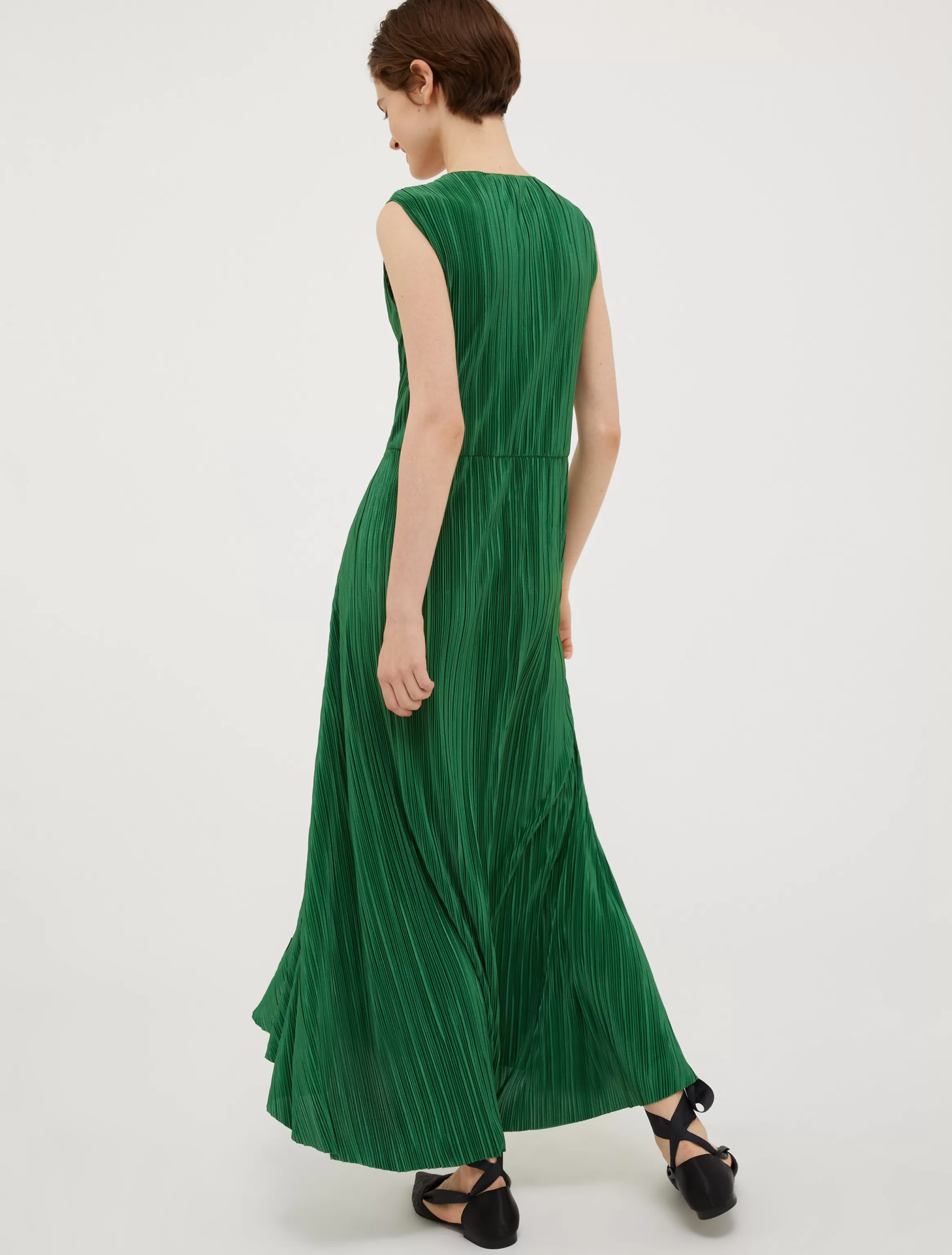 Micro-pleated jersey maxi dress*Max&Co Outlet