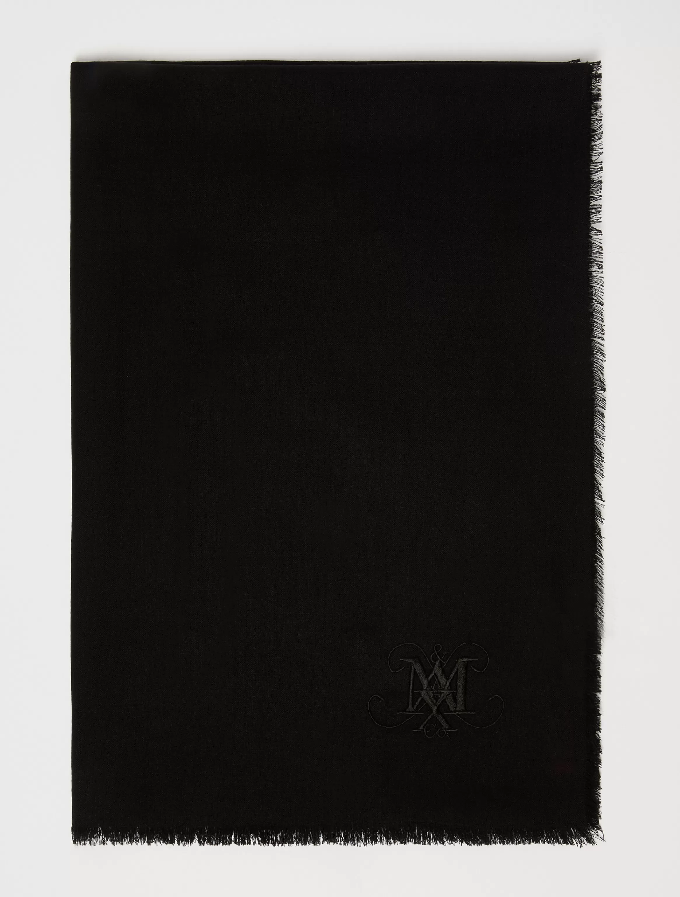 Monogrammed wool stole*Max&Co Cheap