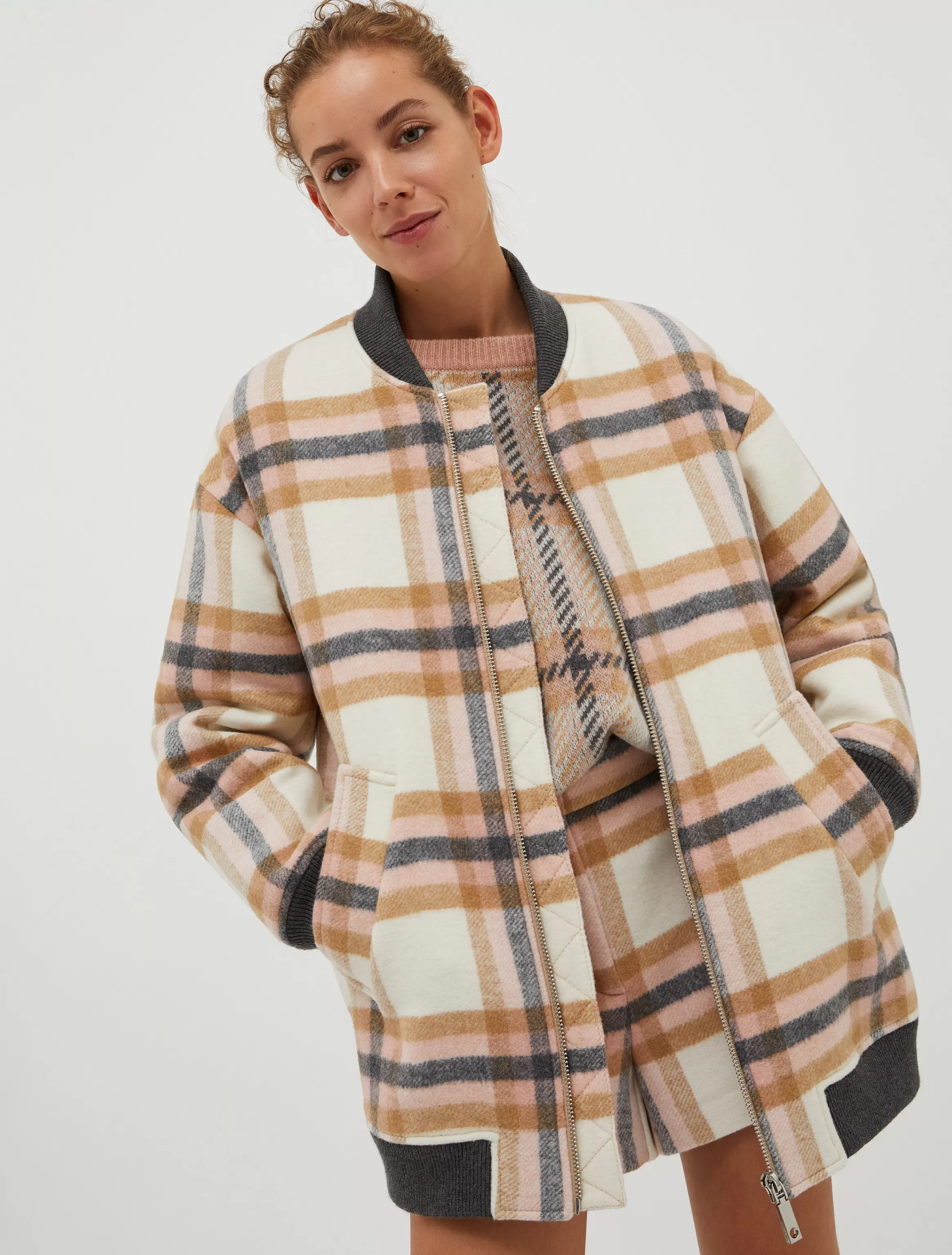 Oversized bomber jacket in a wool blend*Max&Co New