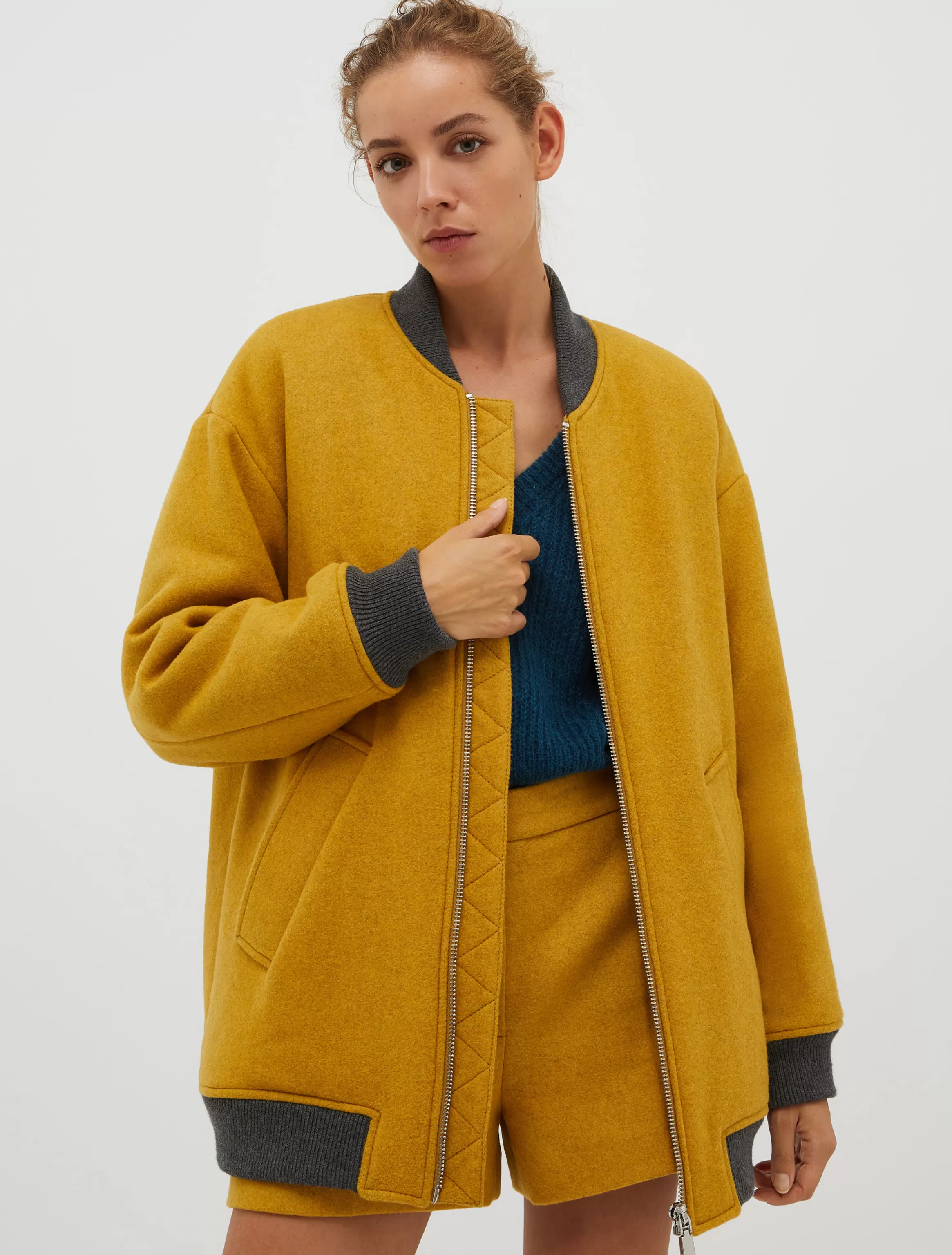 Oversized bomber jacket in a wool blend*Max&Co Cheap