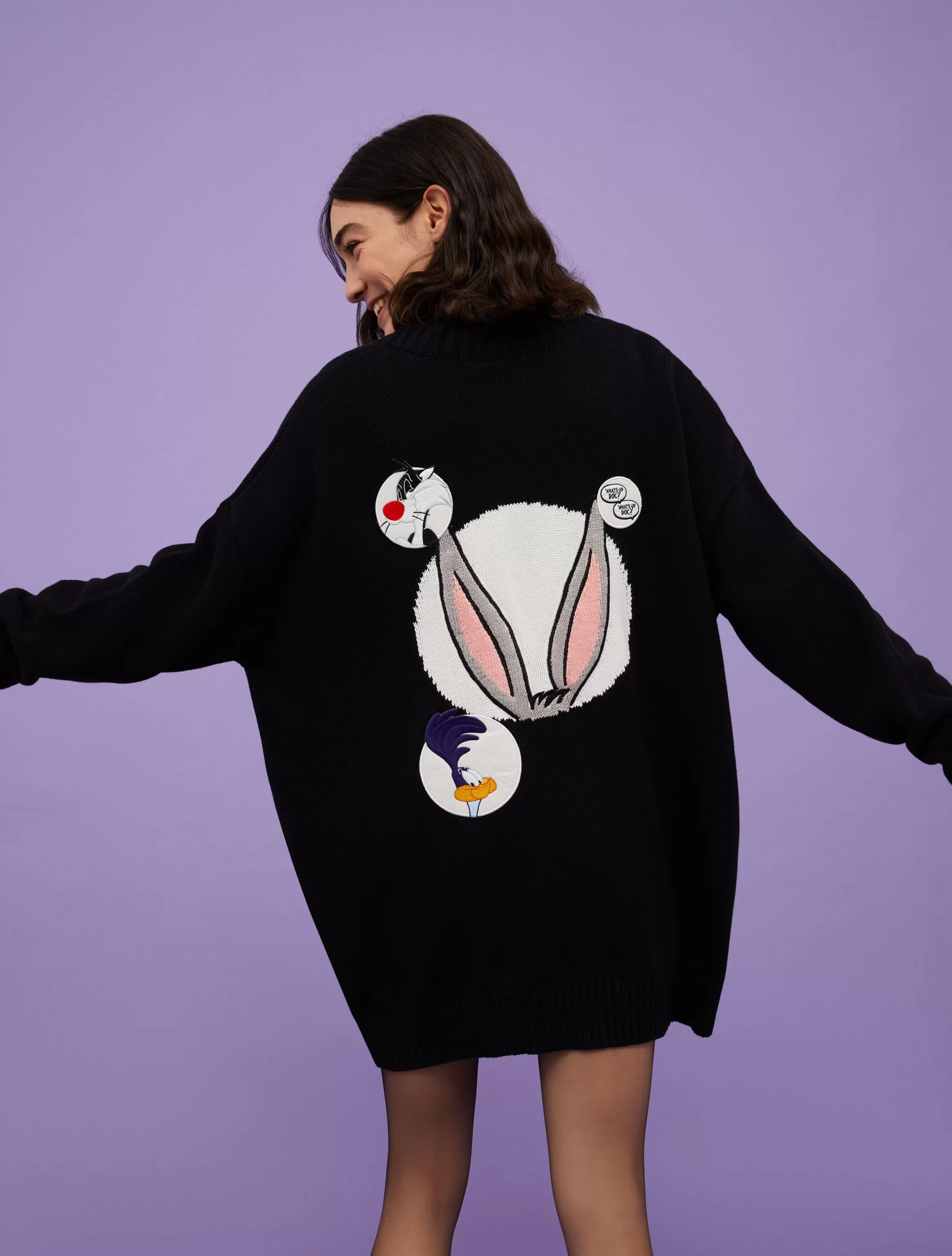 Oversized cardigan . with Looney Tunes*Max&Co Online