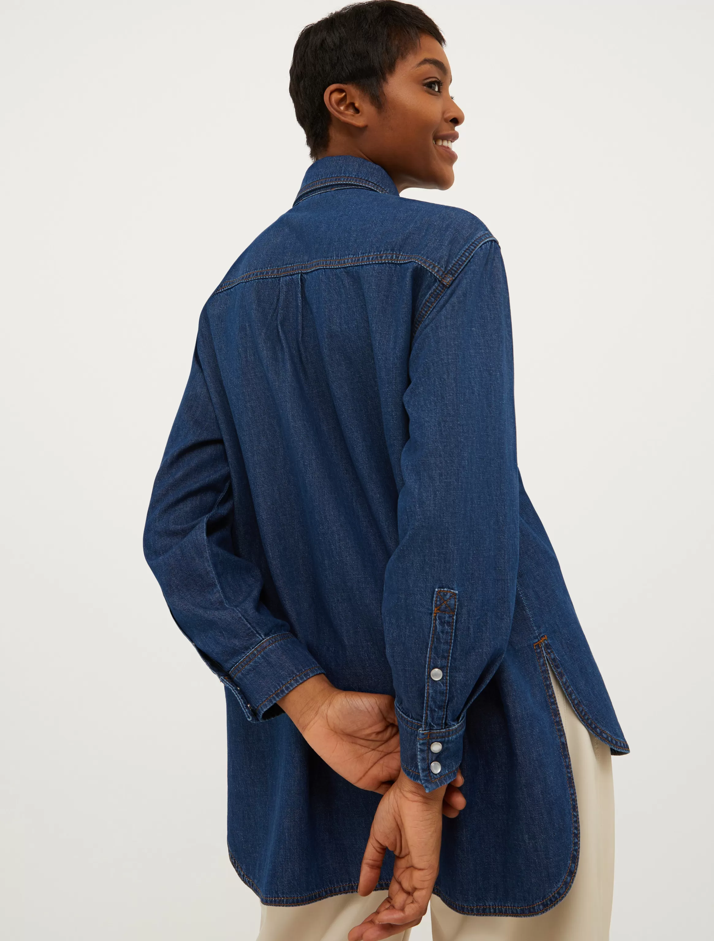 Oversized denim shirt*Max&Co Flash Sale