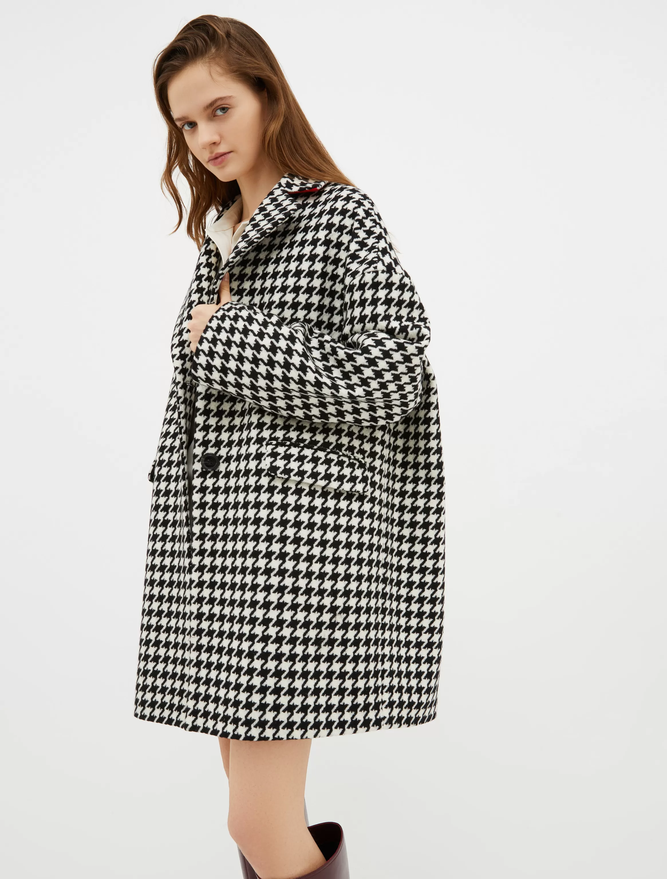 Oversized houndstooth coat*Max&Co Online