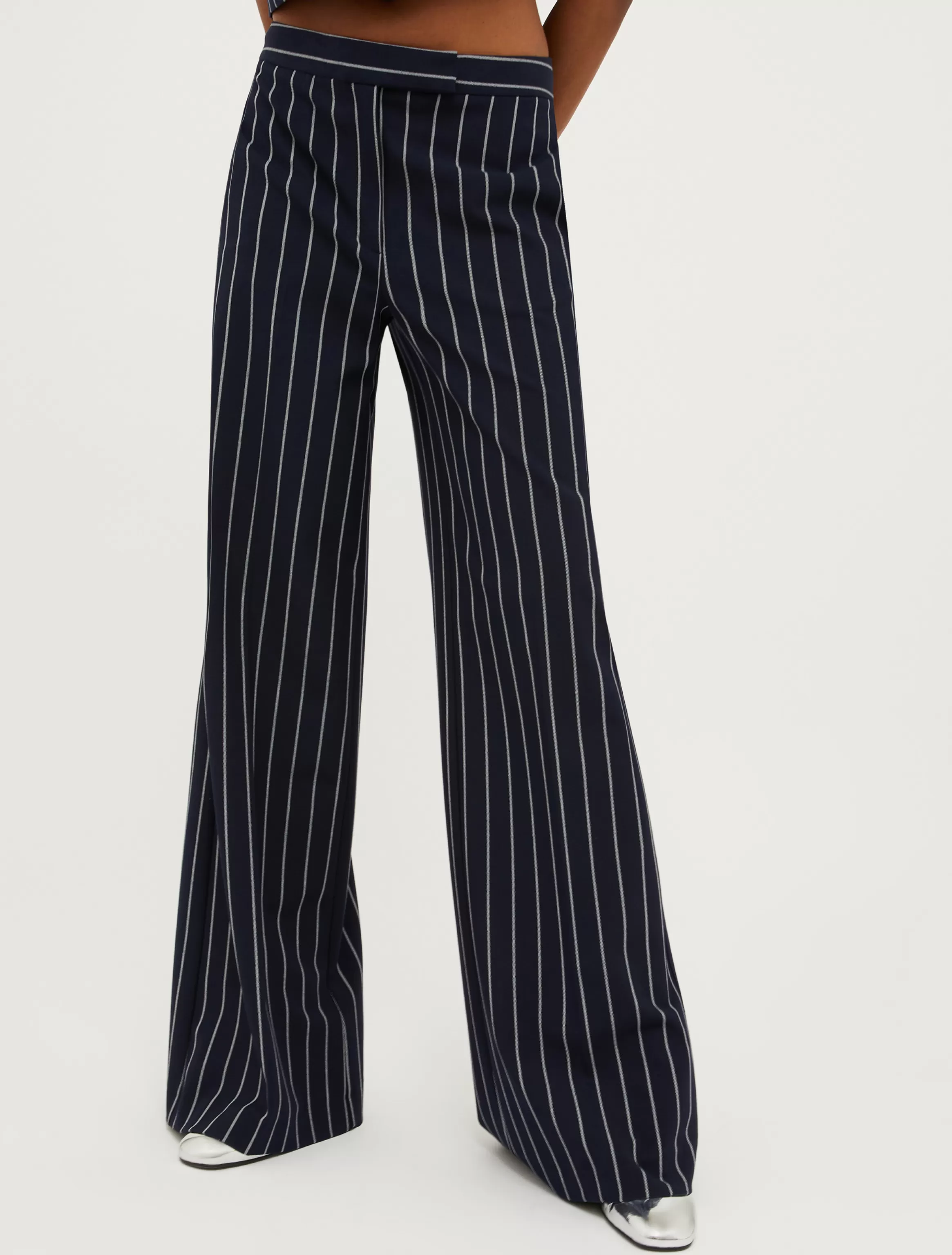 Pinstriped wide-leg trousers*Max&Co Cheap