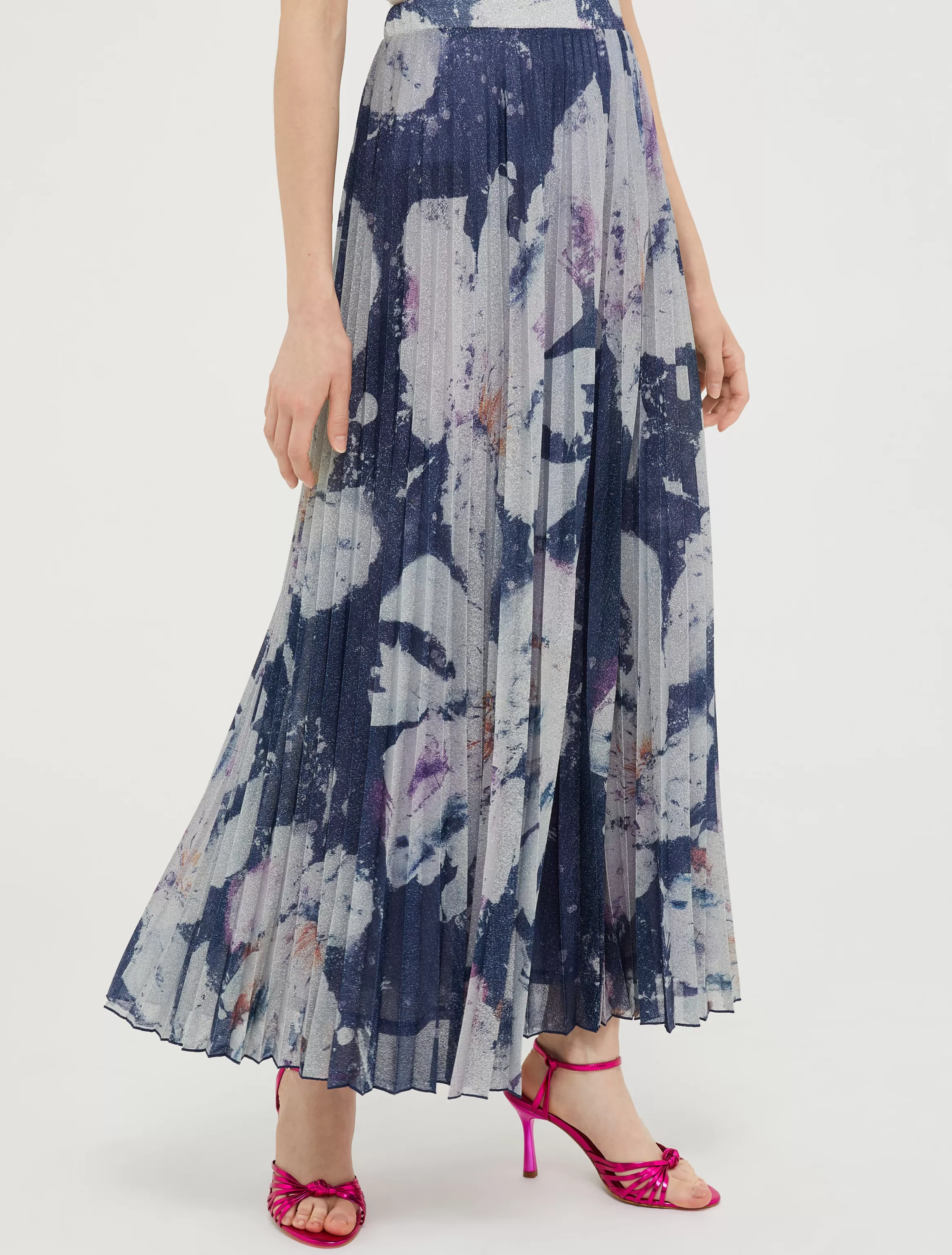 Pleated lurex-jersey maxi skirt*Max&Co Fashion