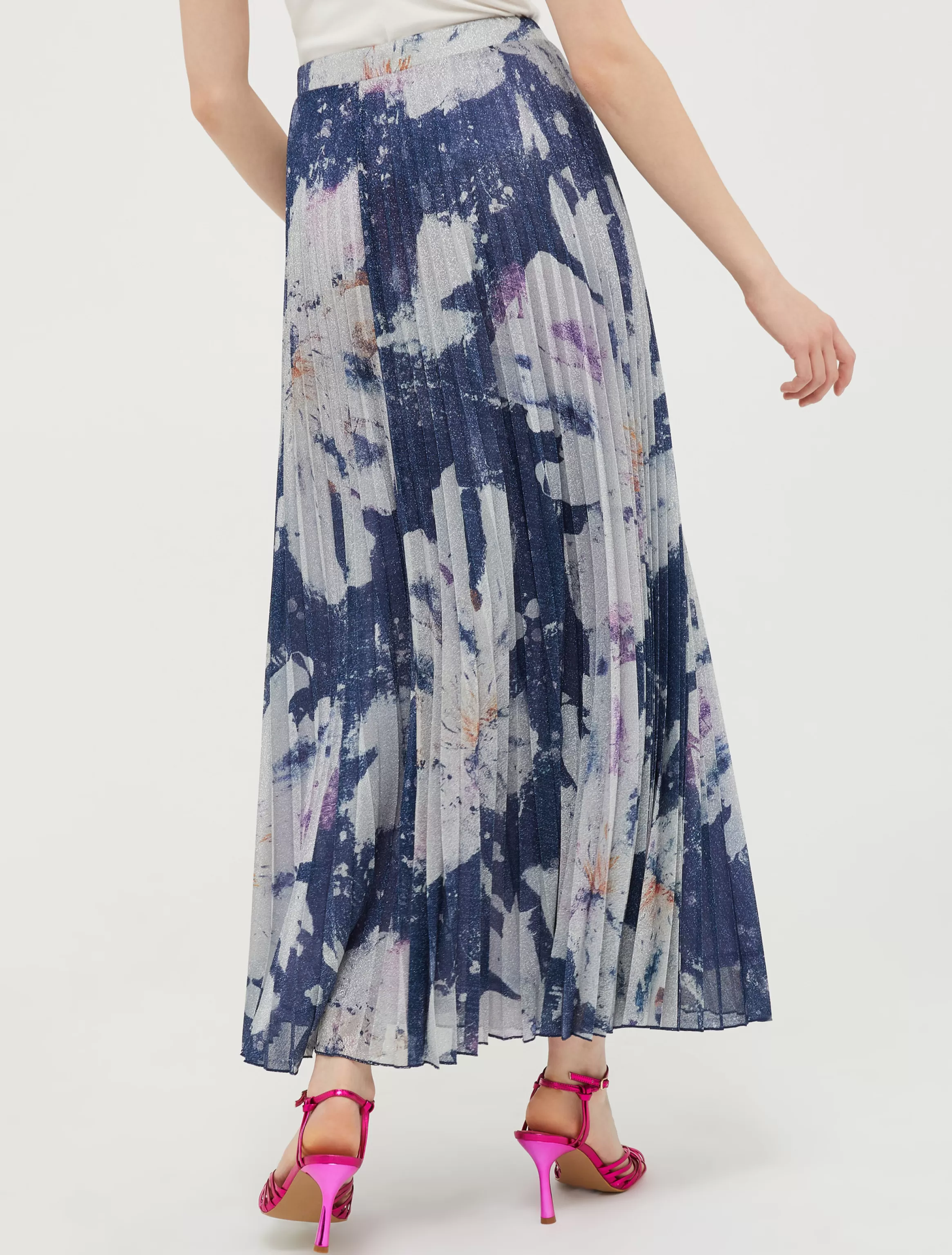 Pleated lurex-jersey maxi skirt*Max&Co Fashion