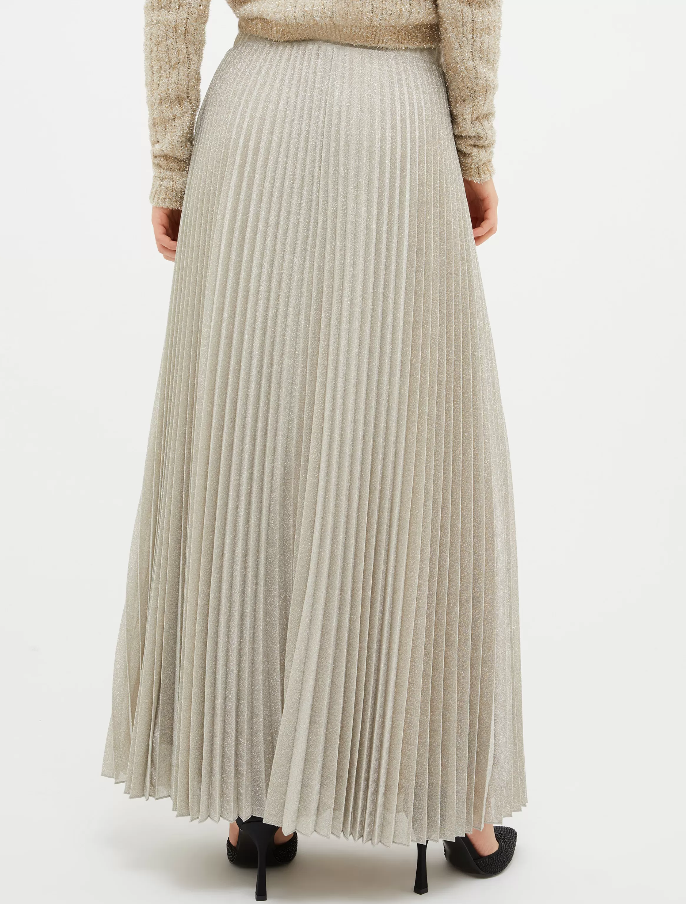 Pleated lurex-jersey skirt*Max&Co Cheap