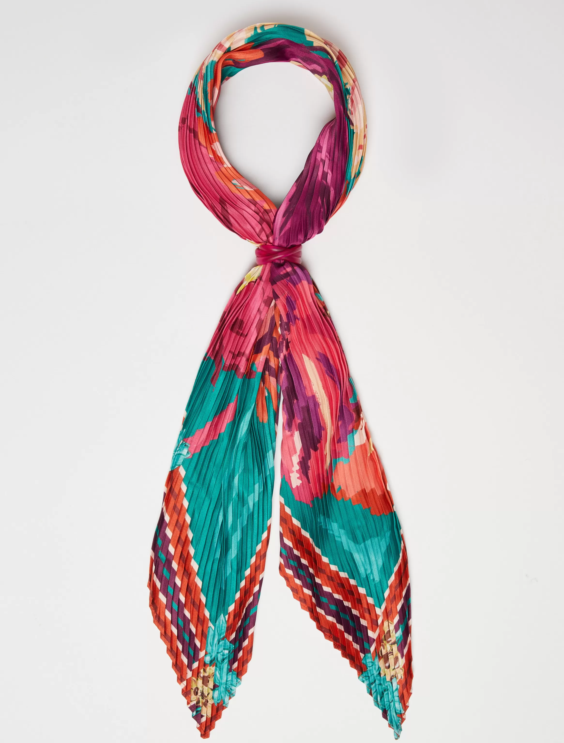 Pleated twill scarf*Max&Co Outlet